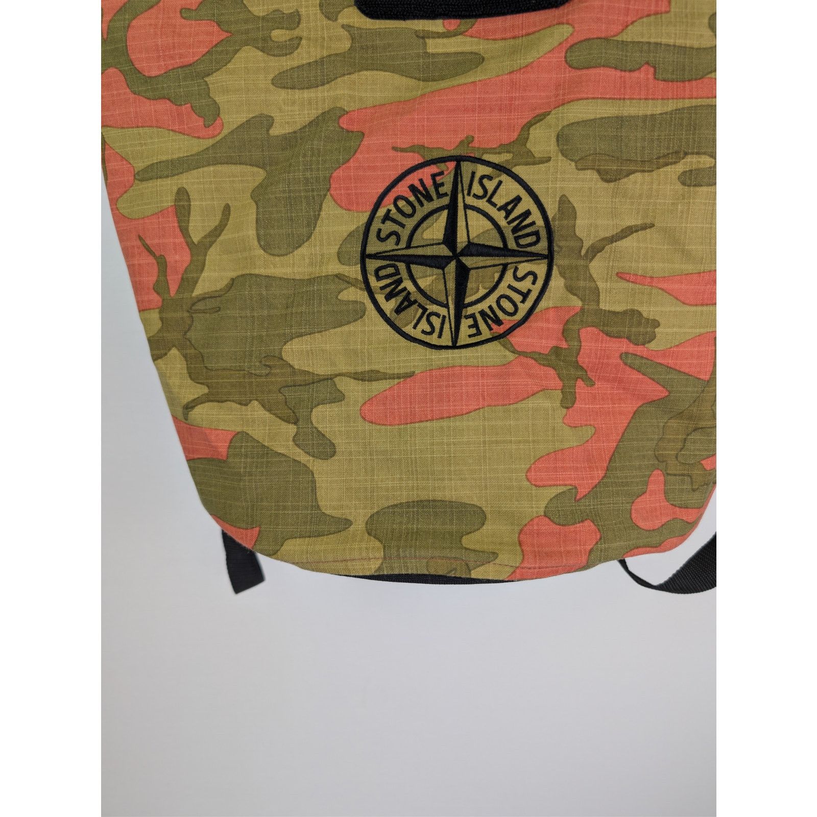 Stone Island o1rshd1 Heritage Camo Ripstop Nylon Watro Backpack Orange Size ONE SIZE - 3 Thumbnail