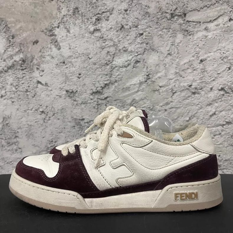 Fendi Fendi Sneakers Size 8 White and Burgundy Size US 8 / EU 41 - 2 Thumbnail