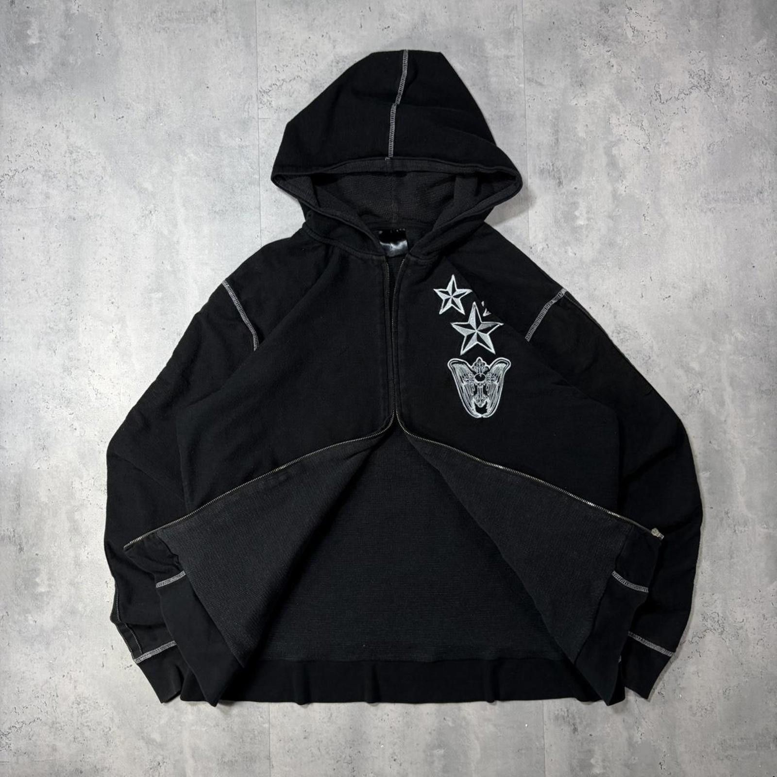 Other Y2L Black Label Grunge Thermal Lined Gothic Zip Up Hoodie Size US L / EU 52-54 / 3 - 3 Thumbnail