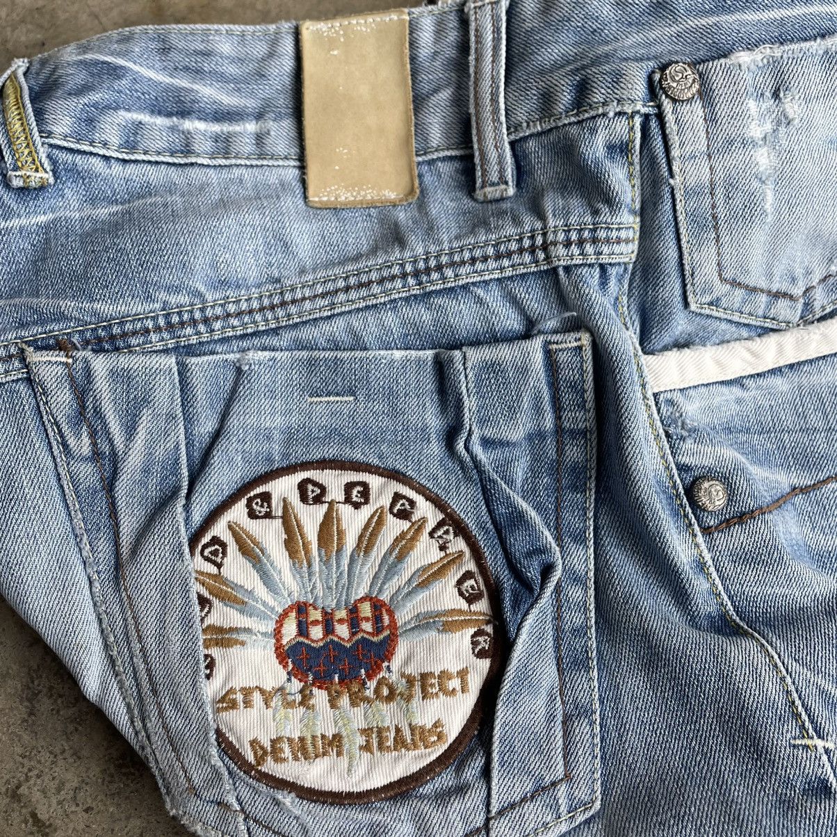 Japanese Brand 🔥🇯🇵Red Pepper Stoned Washed Ripped Distress Denim Jeans Size US 34 / EU 50 - 10 Thumbnail