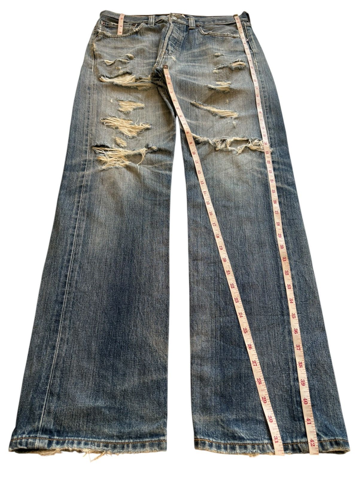 Levi's Vintage 90s Levis 501 Distressed Ripped Loose Jeans Size US 32 / EU 48 - 12 Thumbnail