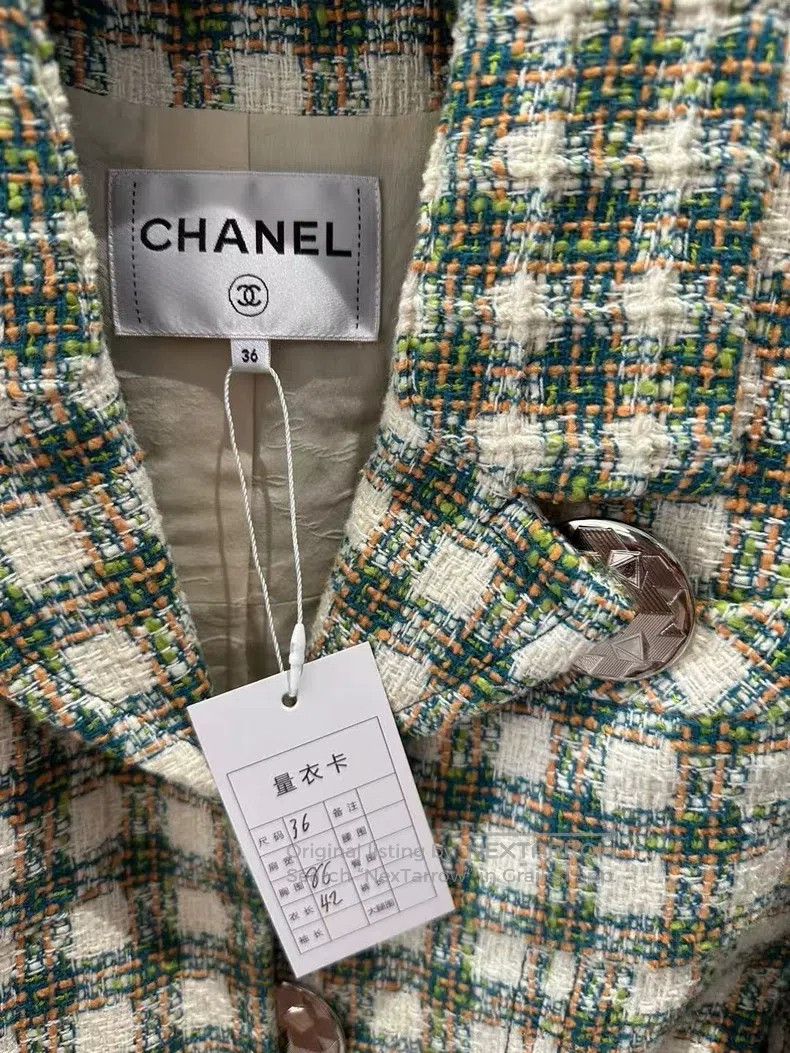 Chanel Chanel Green plaid jacket Size XS / US 0-2 / IT 36-38 - 5 Thumbnail