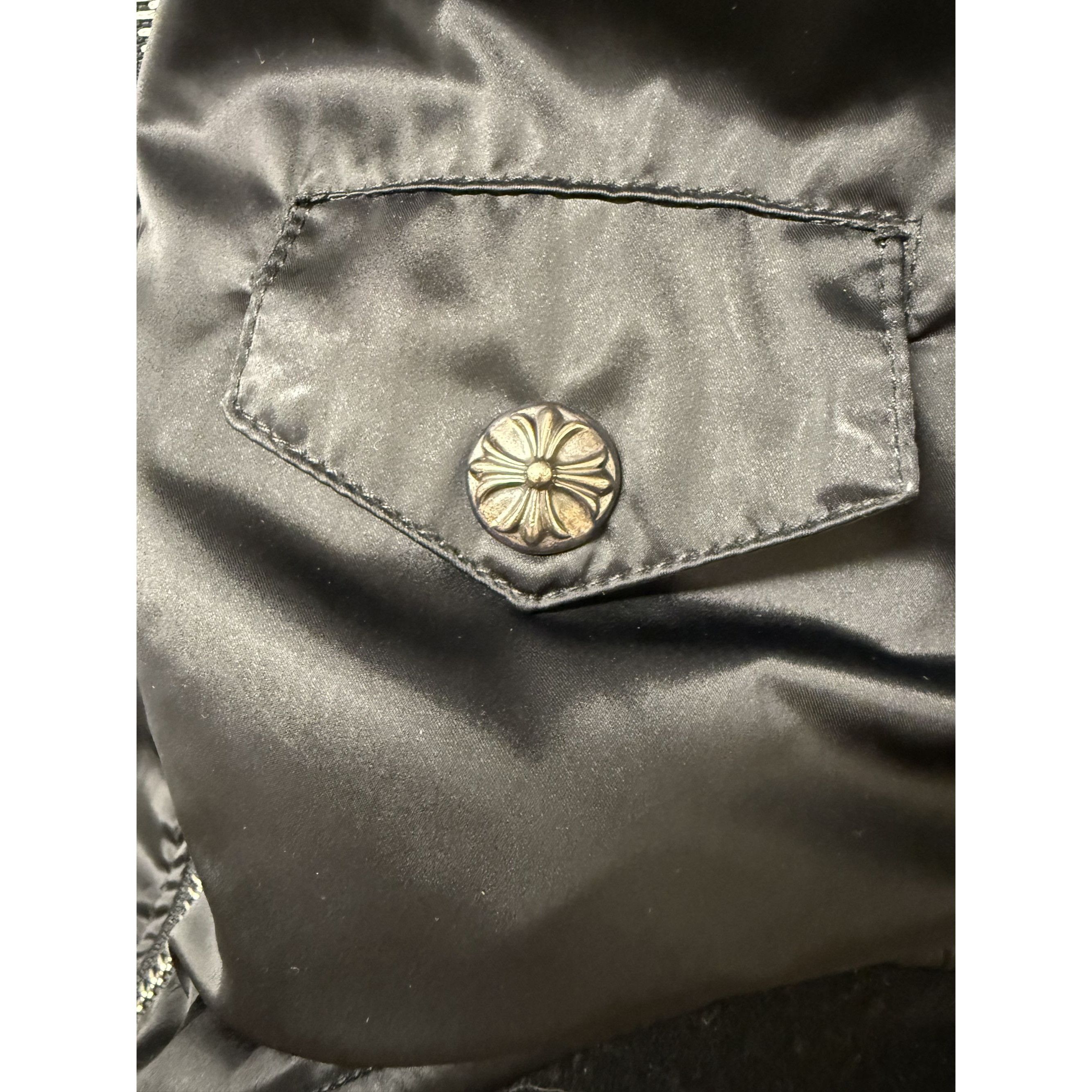 Chrome Hearts Chrome Hearts Black Bomber Jacket With Shearling Lining & Cr Size M / US 6-8 / IT 42-44 - 14 Thumbnail
