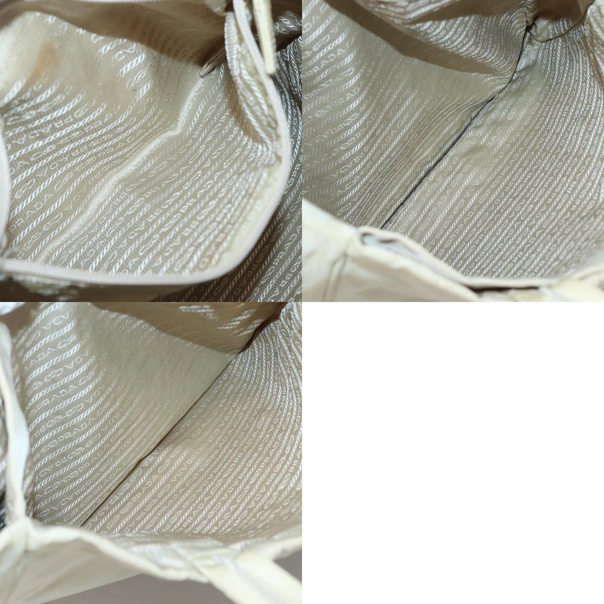 Prada PRADA Tote Bag Nylon Beige Silver Size ONE SIZE - 13 Thumbnail