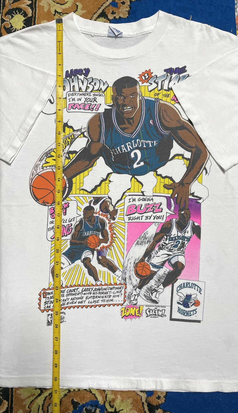 Other Rare Vintage 90s Larry Johnson Comic T-Shirt. Size US XL / EU 56 / 4 - 11 Thumbnail