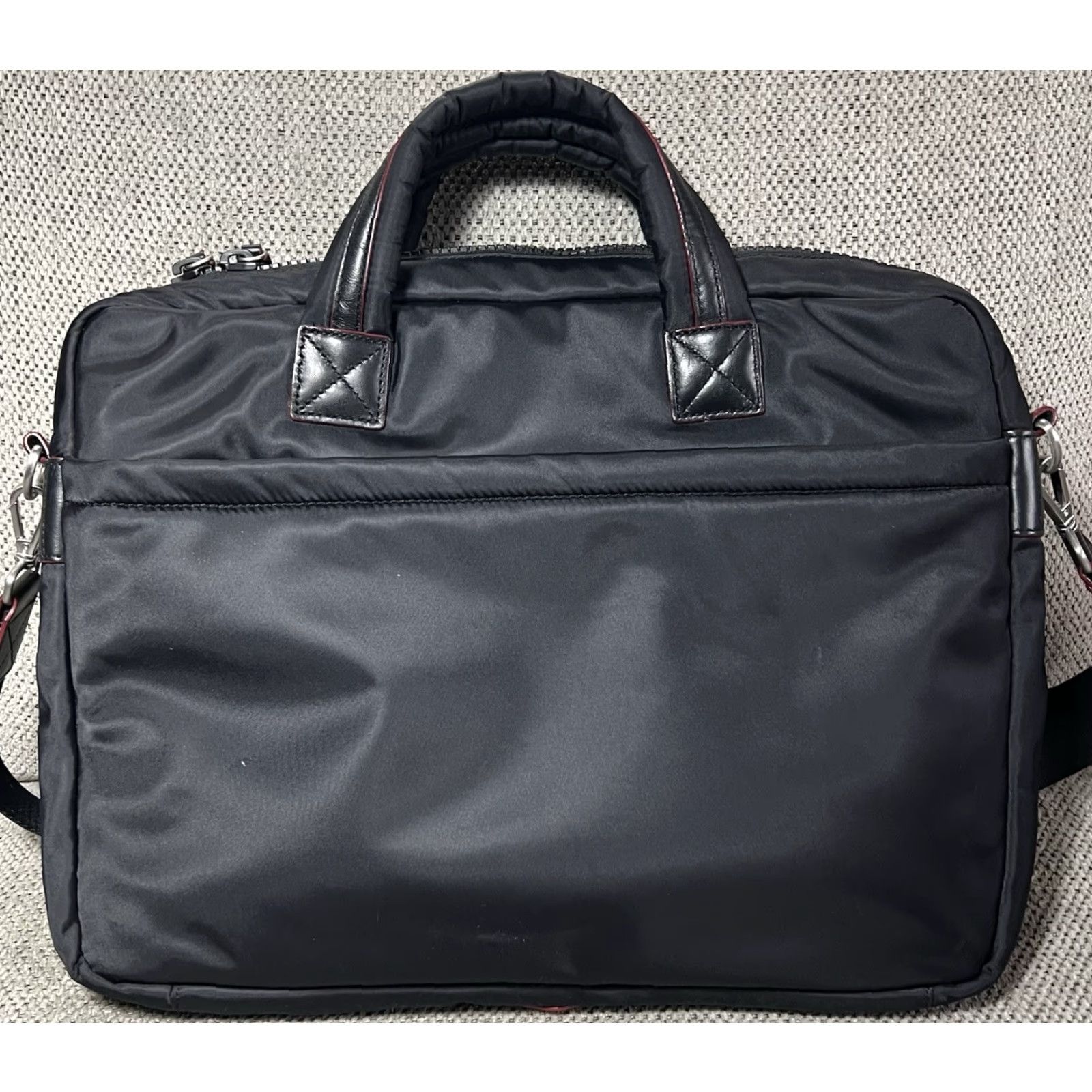 MZ Wallace MZ Wallace Bleeker New York Slim Nylon Briefcase Black Messenger Crossbody Bag Large Men Laptop Bag nylon Black 16”x12”x3” (Pattern: Solid) Size ONE SIZE - 4 Thumbnail