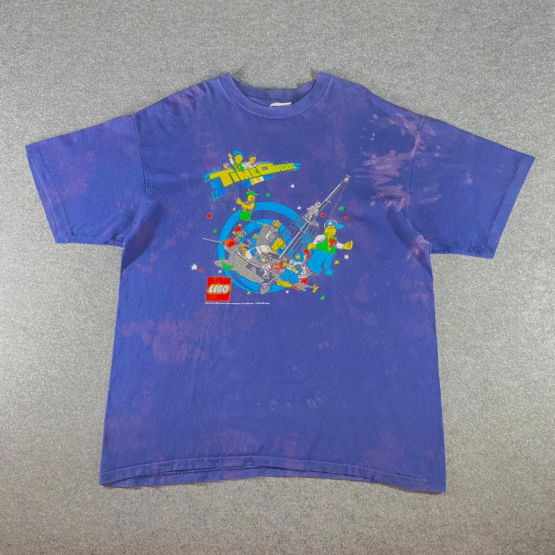 LEGO Vintage 90s Lego Times Cruiser Distressed Tshirt Size US XL / EU 56 / 4 - 1 Thumbnail