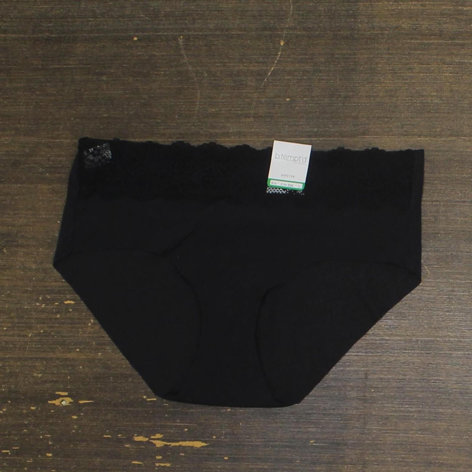 Other Nwt B.tempt'd Womens Hipster Panty Lace 978267 Night Black L Size ONE SIZE - 1 Thumbnail