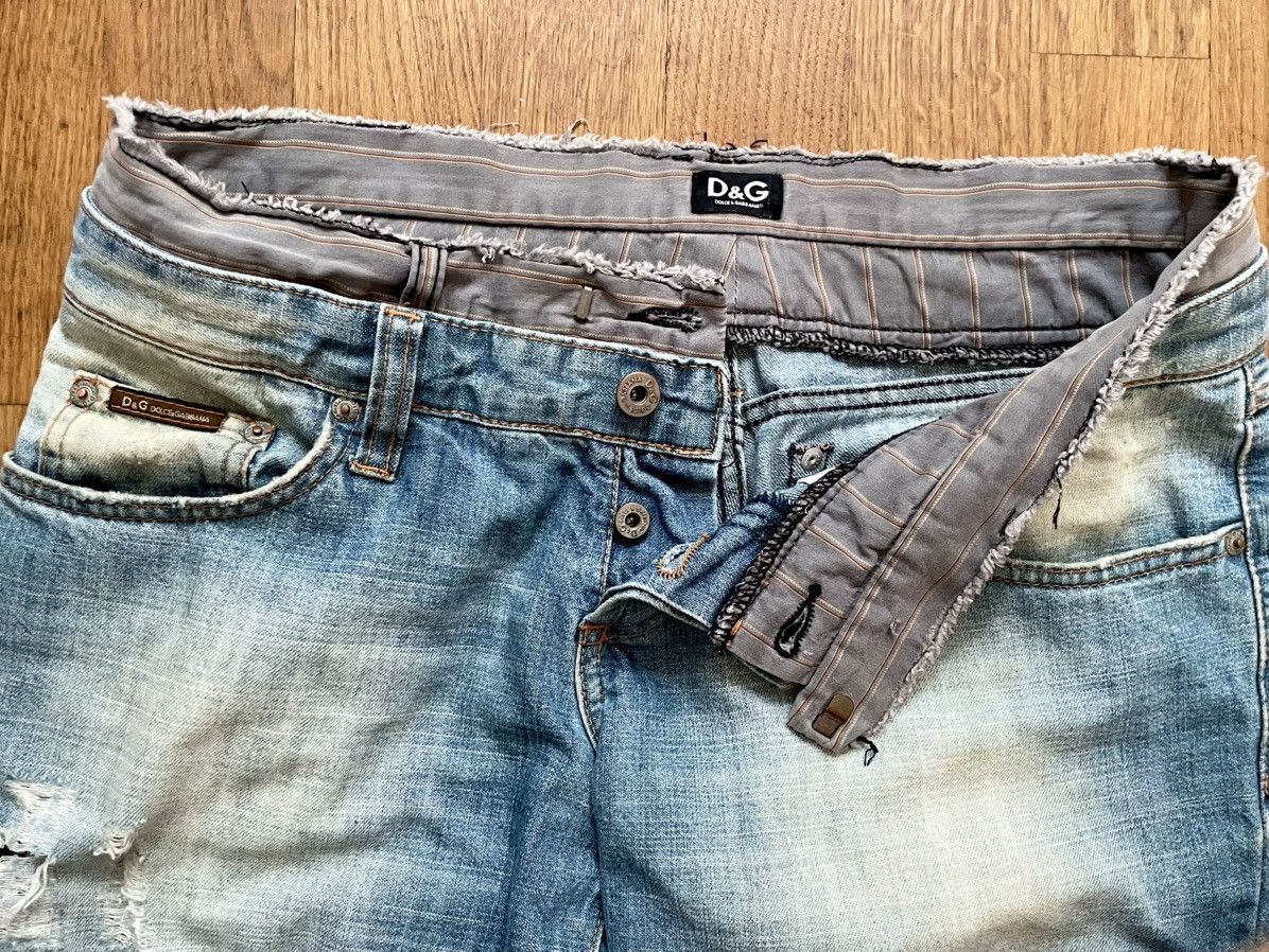 Dolce & Gabbana SS2005 Dolce & Gabbana Sun Faded Double Waist Denim Jeans Size US 33 - 4 Thumbnail