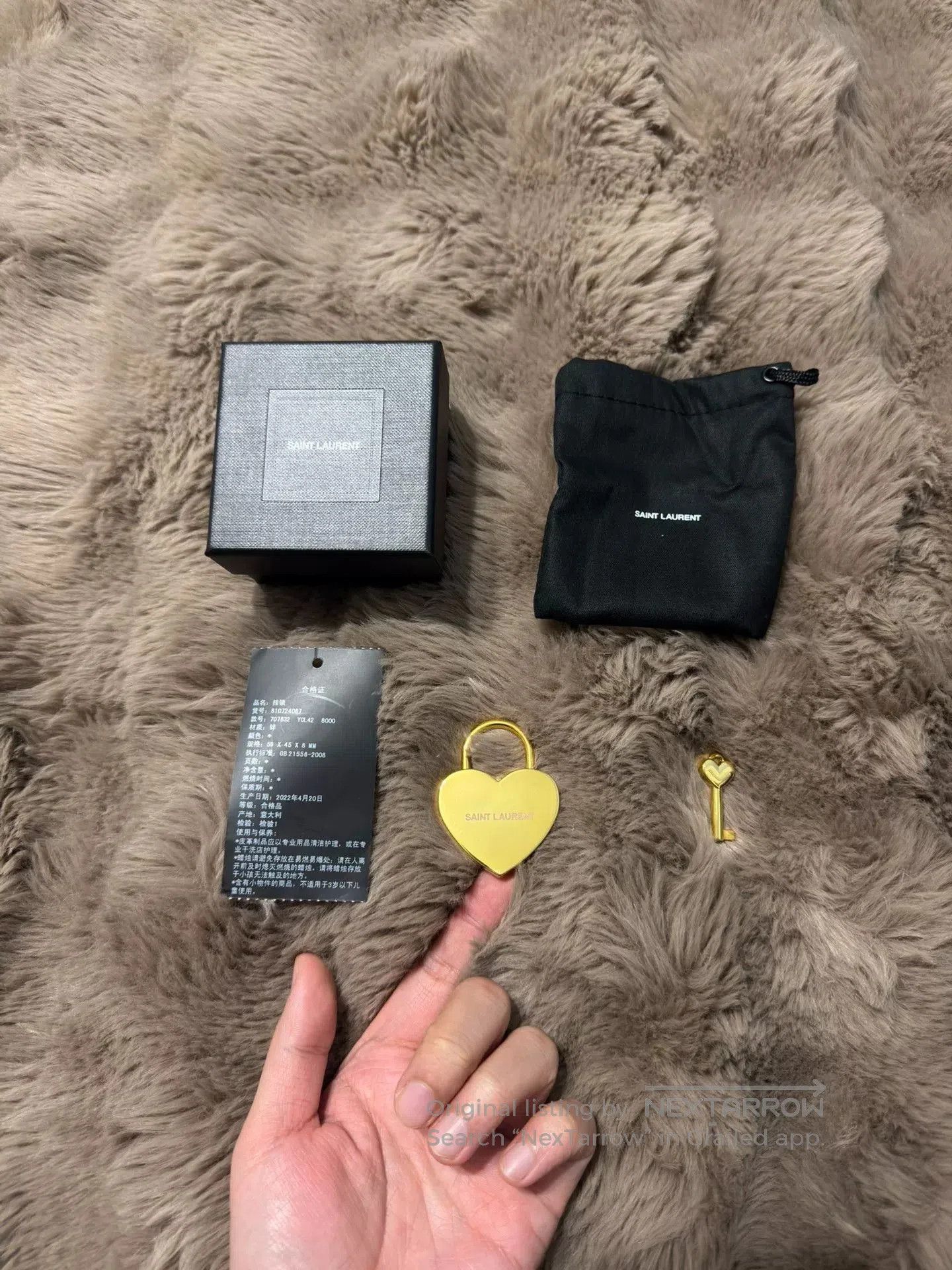 Saint Laurent Paris Saint Laurent YSL Gold Padlock. Size ONE SIZE - 6 Thumbnail