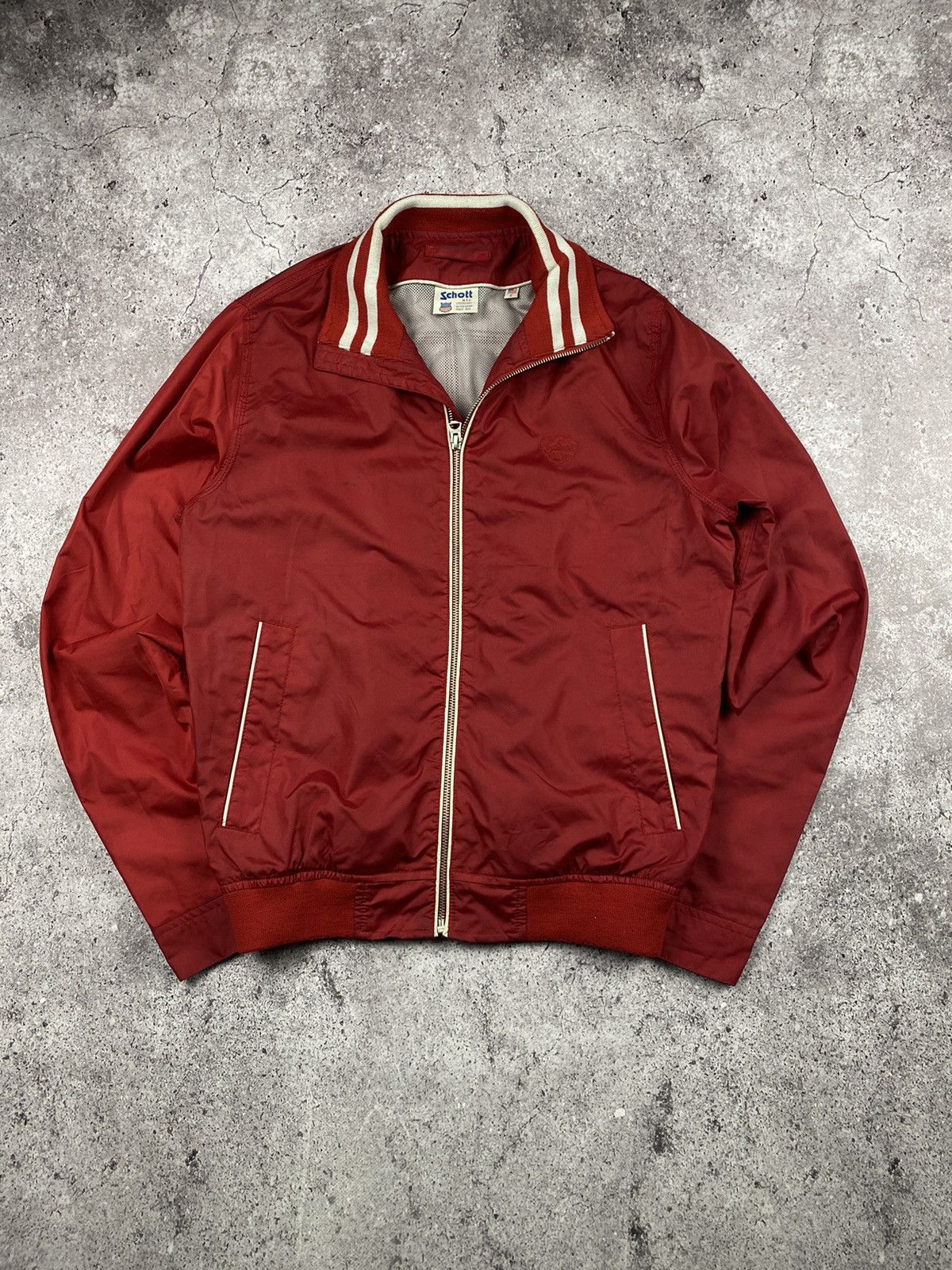 Schott × Vintage Vintage Schott Nylon Bomber Jacket Streetwear Military Rare Size US S / EU 44-46 / 1 - 1 Thumbnail