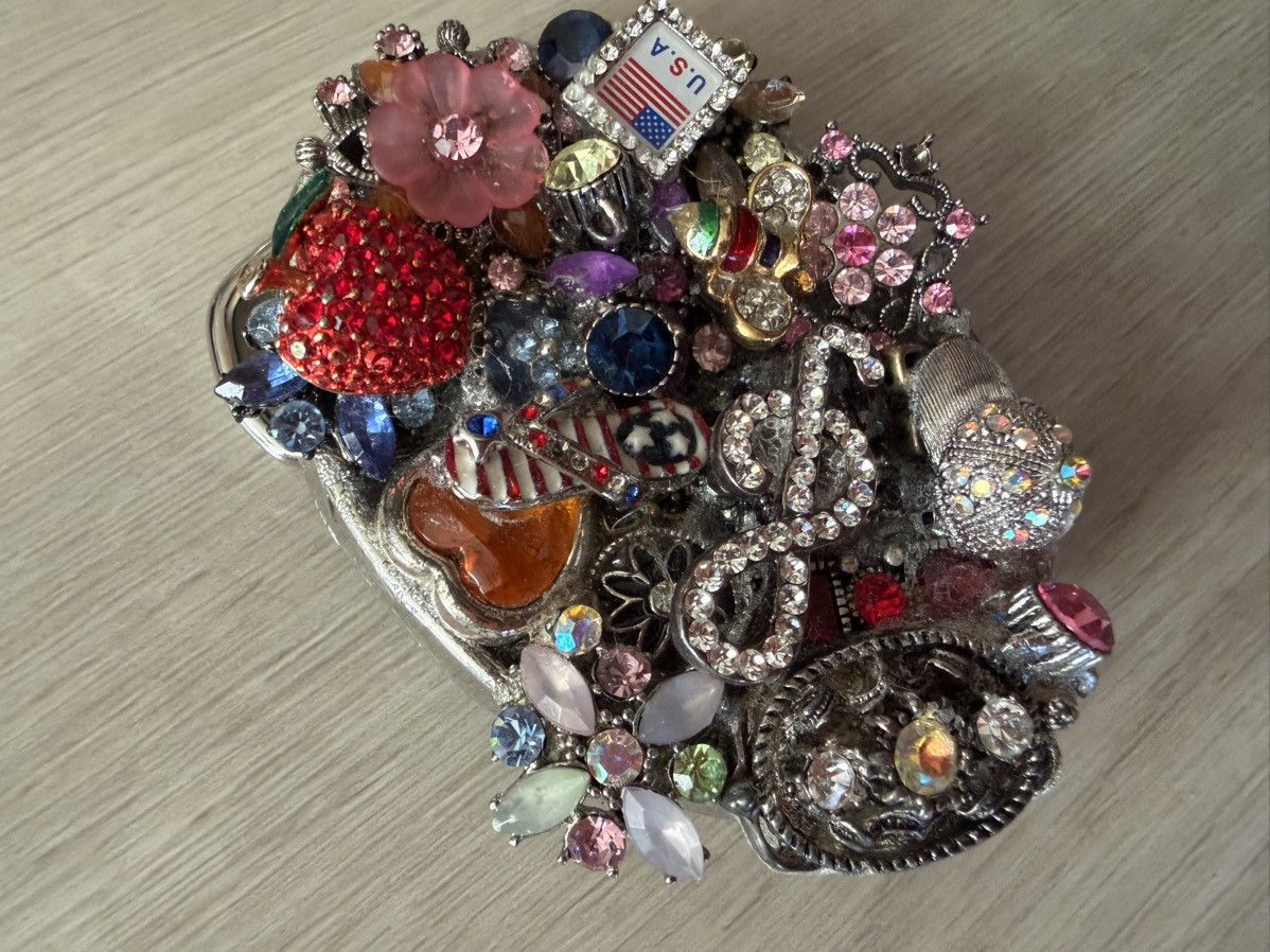Vintage Vintage Upcycled Junk-Art Belt Buckle Made In USA Size ONE SIZE - 6 Thumbnail