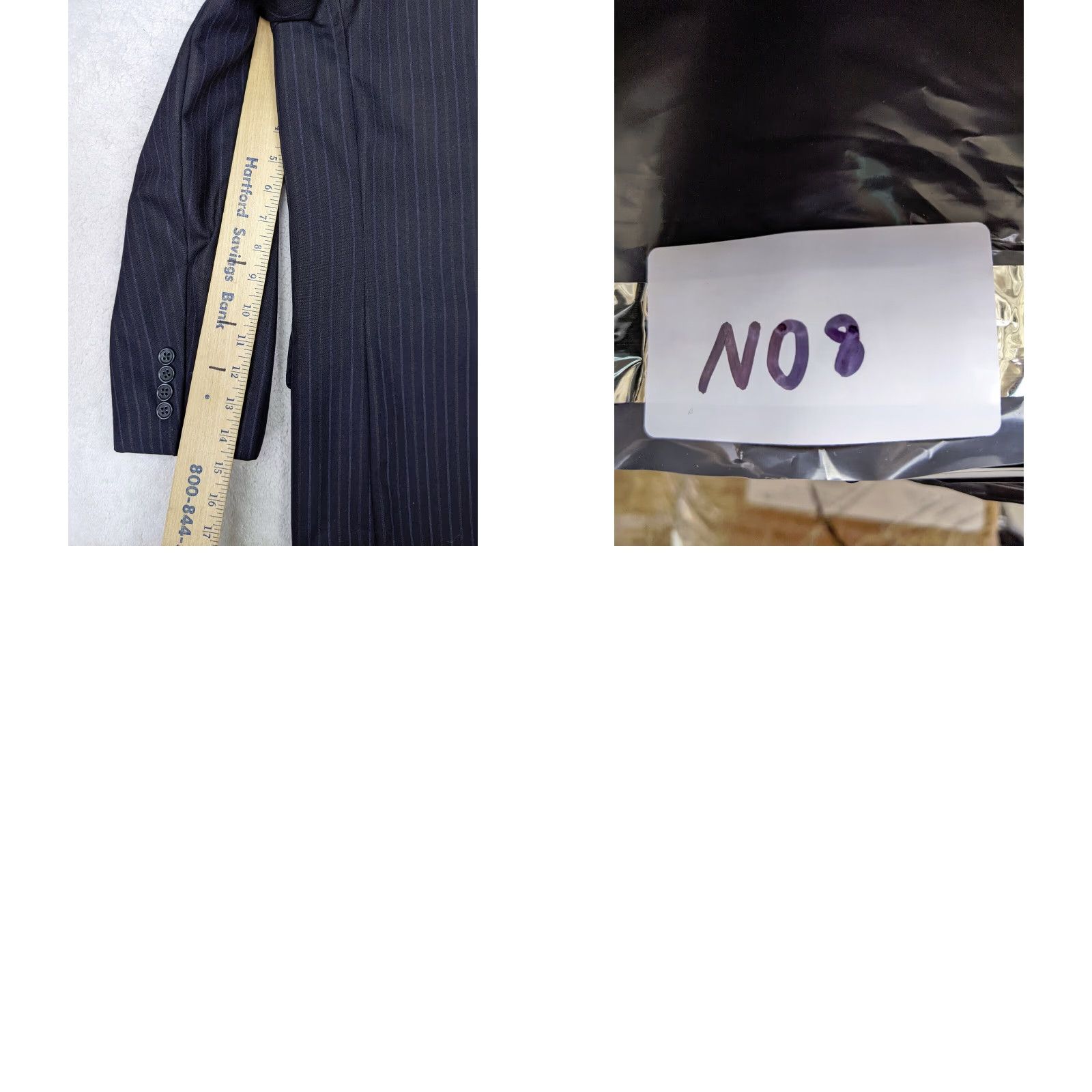 Jos. A. Bank VINTAGE JoS A BANK Men 40R Blue Pinstripe 100% Wool Blazer Jacket 2 Button Size 40R - 10 Thumbnail