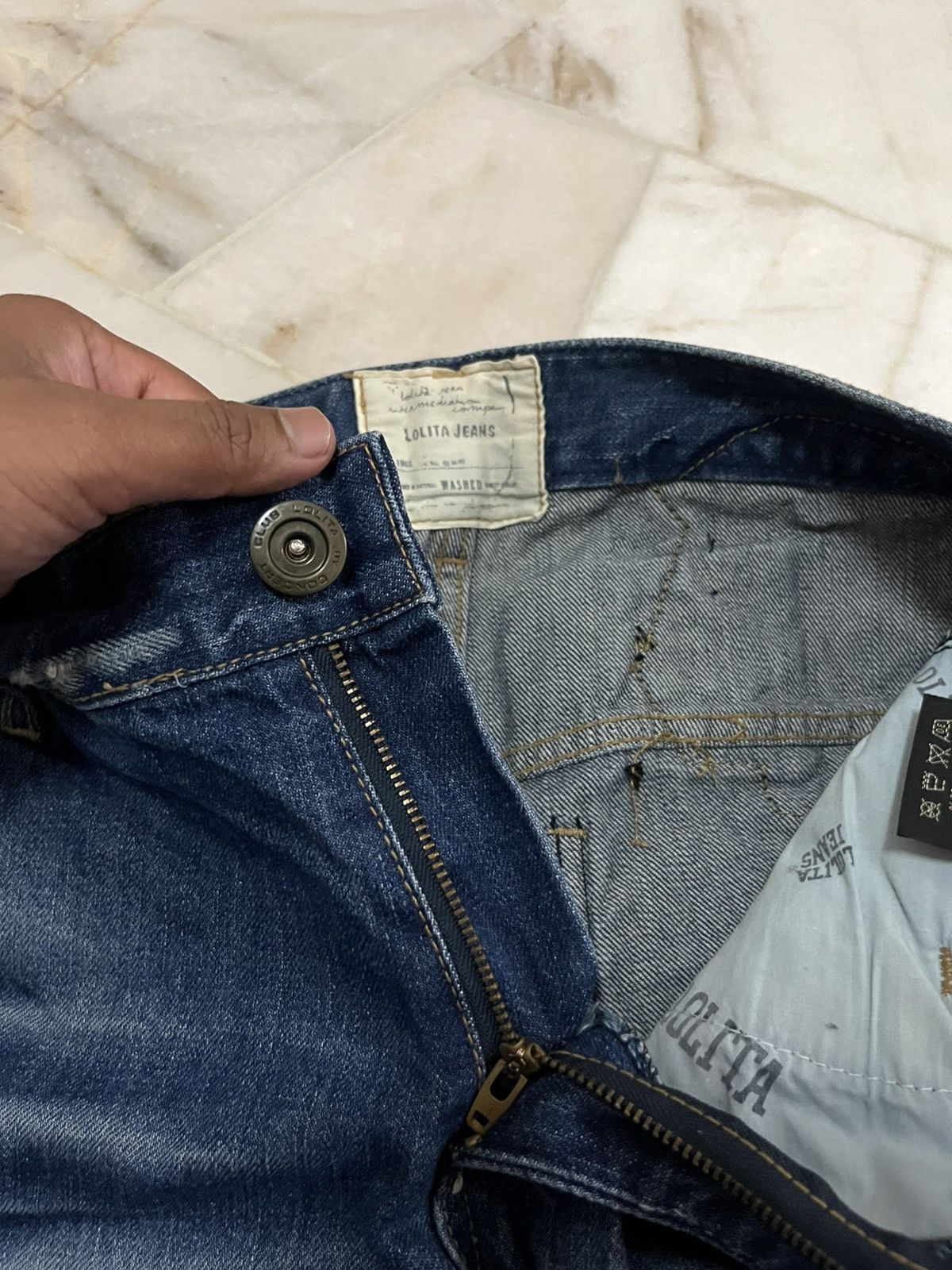 Japanese Brand Yoshitomo Nara Lolita Distressed denim jeans Size US 30 / EU 46 - 13 Thumbnail