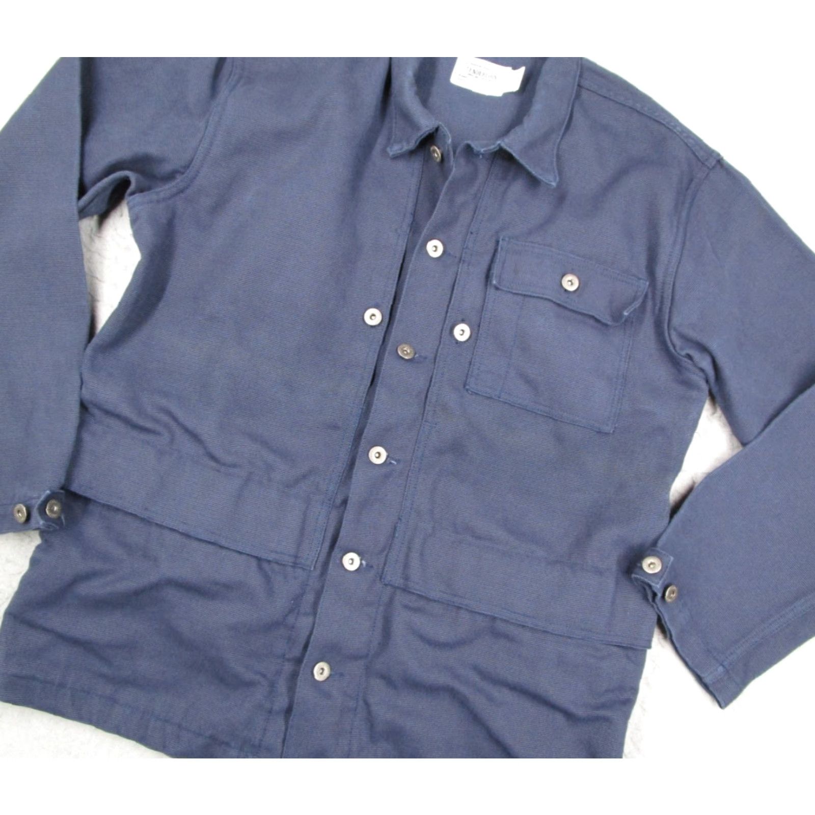 Tenderloin VINTAGE Tenderloin Jacket Mens Medium Navy Blue Chore Coat Workwear Made USA Navy Blue Canvas Military Jacket Cowboy Army Retro Men M Jacket Size US M / EU 48-50 / 2 - 3 Thumbnail