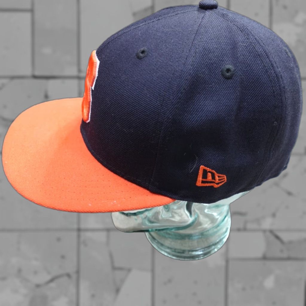 New Era Syracuse Hat 7 3/8 Blue 100% Wool Fitted New Era 59 'Cuse Mens Baseball Cap Wool Blue 7 3/8 New Era"} Size ONE SIZE - 1 Thumbnail