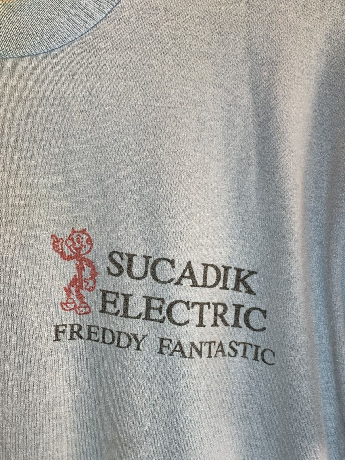 Vintage *RARE* Vintage Sucadik Electric Freddy Fantastic Faded Shirt Size US L / EU 52-54 / 3 - 6 Thumbnail