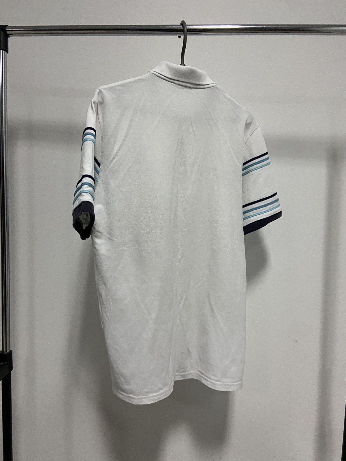 Vintage × Yves Saint Laurent Yves saint Laurent Vintage T-Shirt Polo big Logo striped Size US L / EU 52-54 / 3 - 3 Thumbnail