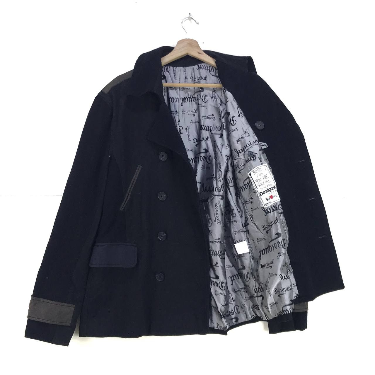 Desigual Rare🔥Stylish Padded Patchwork ‘We Love Sex & Fun’ Coat Size US S / EU 44-46 / 1 - 4 Thumbnail