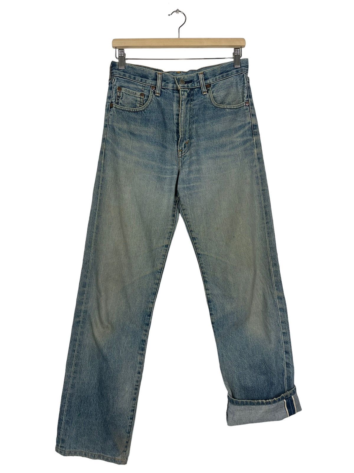 Levi's × Levi's Vintage Clothing Levis Zipper Fly Faded Blue Big E Flare Jeans Size US 30 / EU 46 - 10 Thumbnail