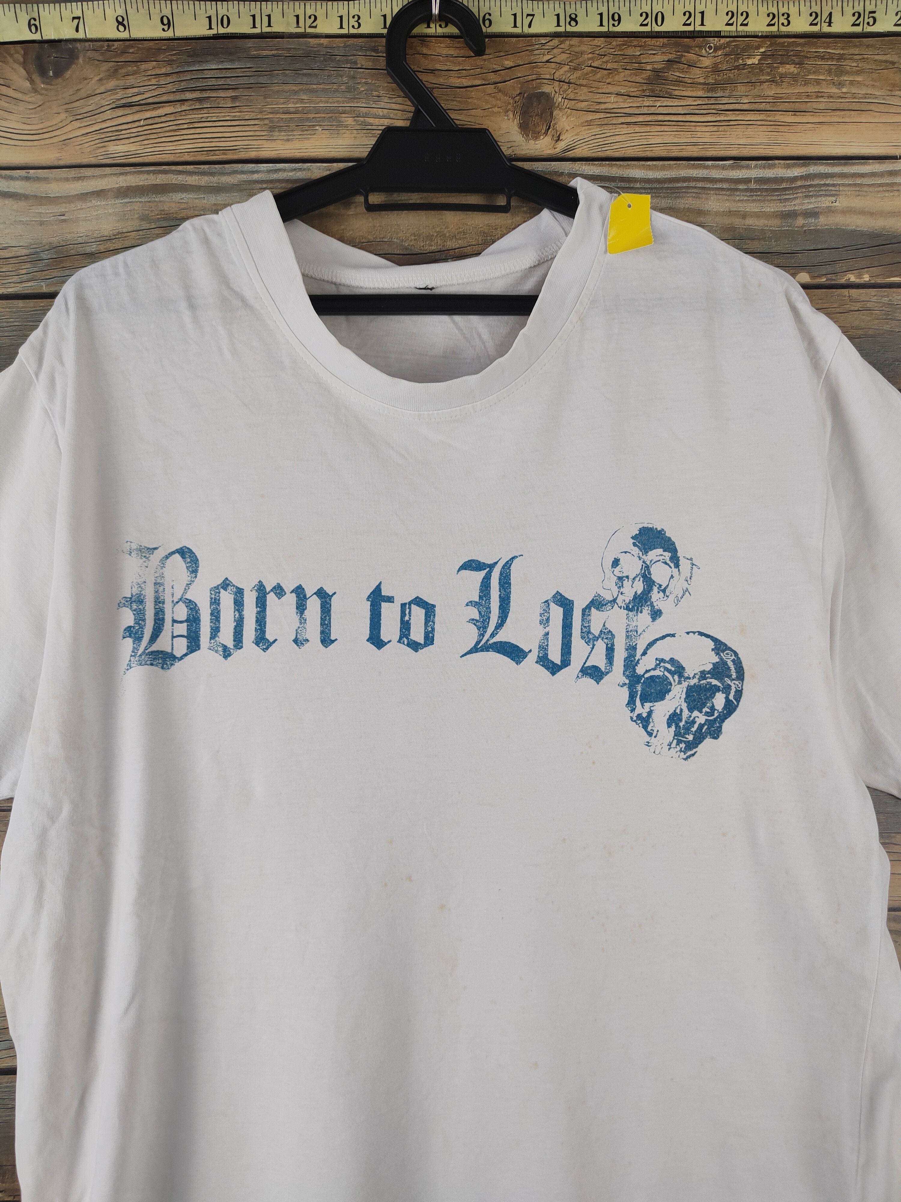 Japanese Brand DL Born To Lost Skull White Short Sleeve T-shirt #2064 Size US M / EU 48-50 / 2 - 3 Thumbnail