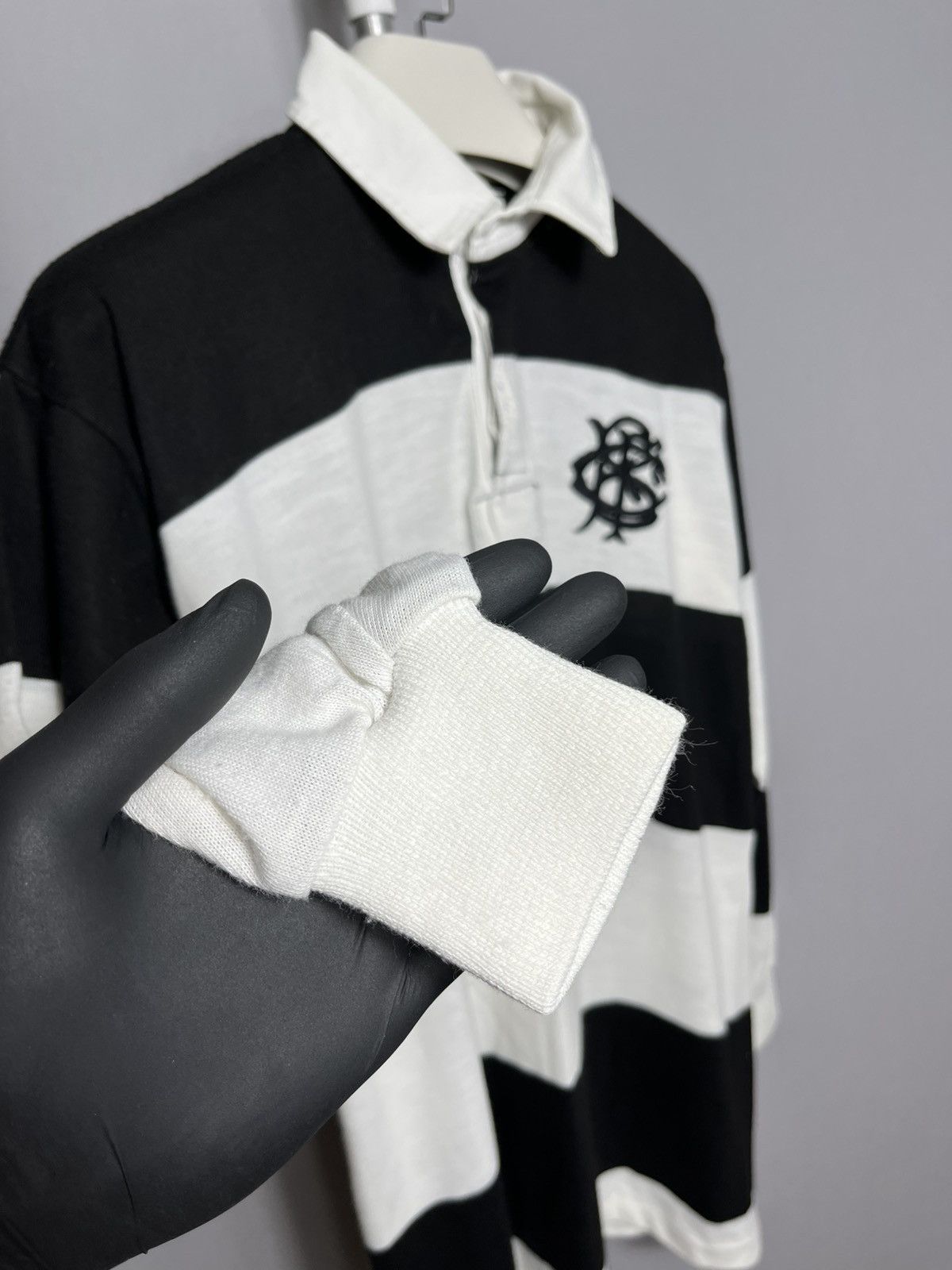 Vintage 1980's Barbarians Halbro Rugby Shirt Men's Striped RARE Size US M / EU 48-50 / 2 - 6 Thumbnail