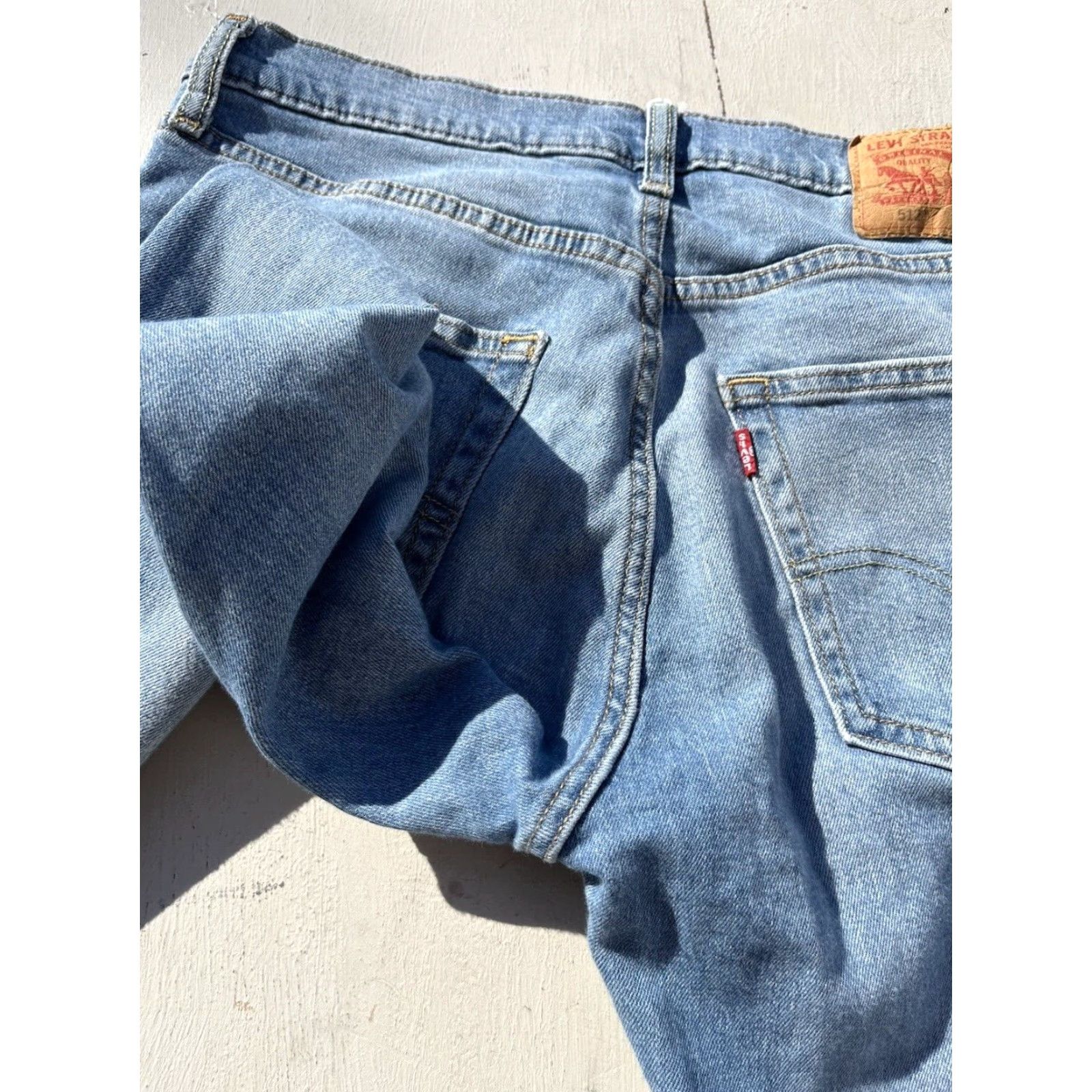 Levi's Levi's 512 Jeans Slim Taper 32x34 Blue Denim Regular Mens Size US 32 / EU 48 - 6 Thumbnail