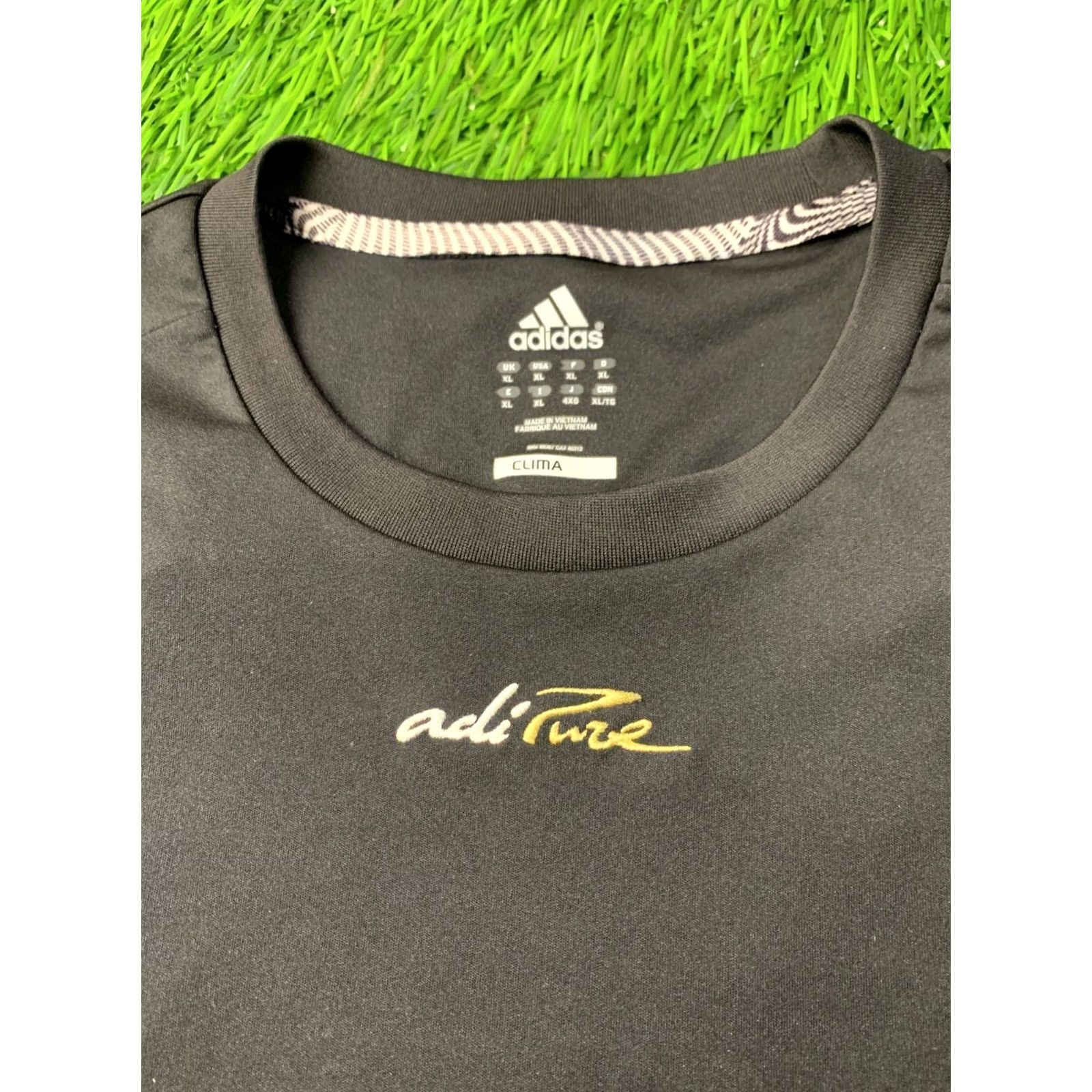 Adidas ADIDAS Adipure Football Shirt XL Mens Black and White 2009 Adidas Performance Football Shirt Jersey Short Sleeve Crew Neck 100% Polyester Size US XL / EU 56 / 4 - 5 Thumbnail