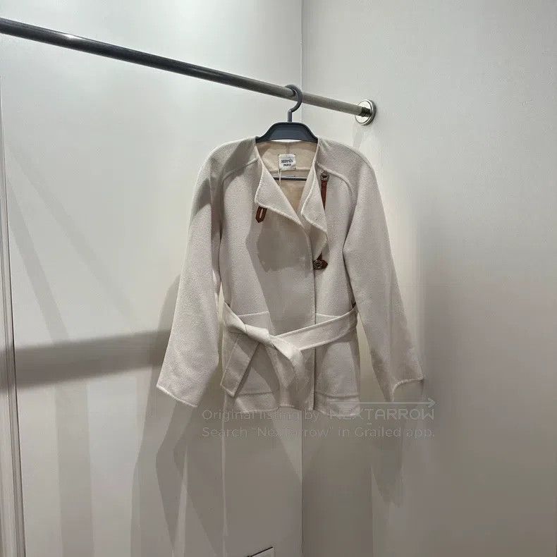 Hermes Hermes Double Face Cashmere Short Coat Size XXS / US 00 / IT 34 - 1 Thumbnail
