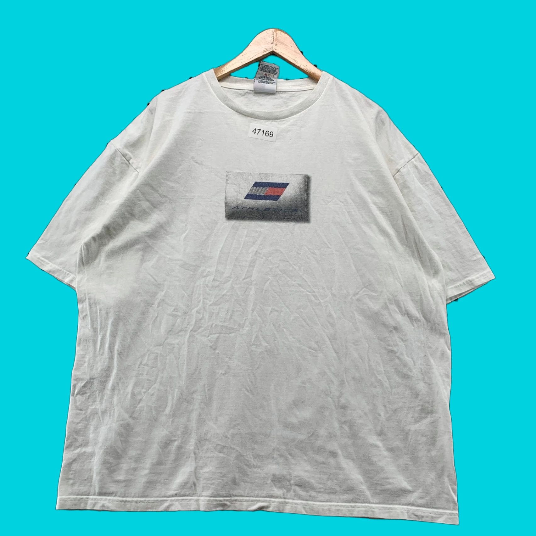 Tommy Hilfiger VINTAGE Tommy Hilfiger T Shirt Mens 2XL White Tommy Flag Graphic Y2K Tommy Hilfiger Tommy Jeans Shirt Mens 2XL White Graphic Print Size US XXL / EU 58 / 5 - 1 Thumbnail