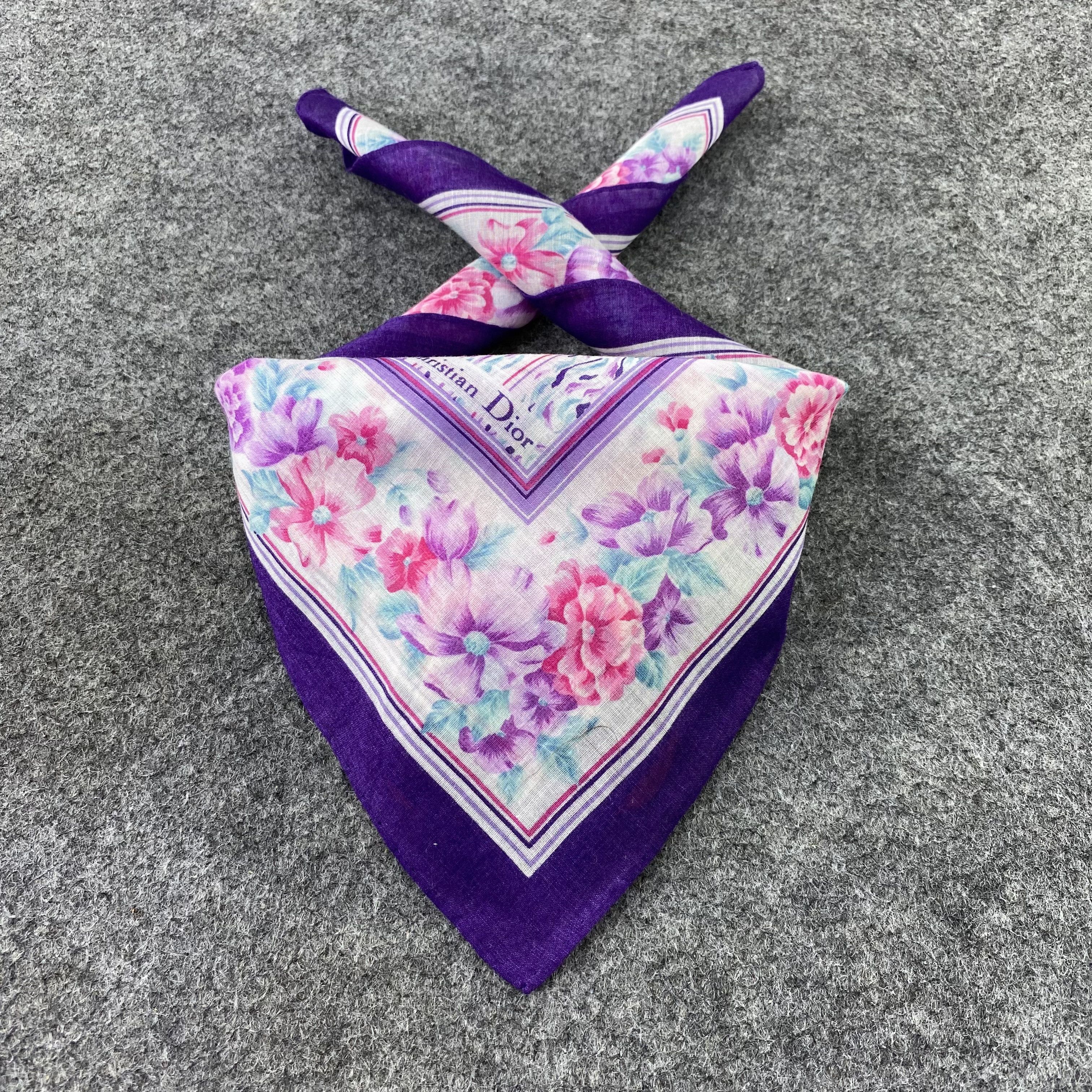 Vintage Christian Dior Handkerchief / Bandana / Neckerchief-B747 Size ONE SIZE - 2 Thumbnail