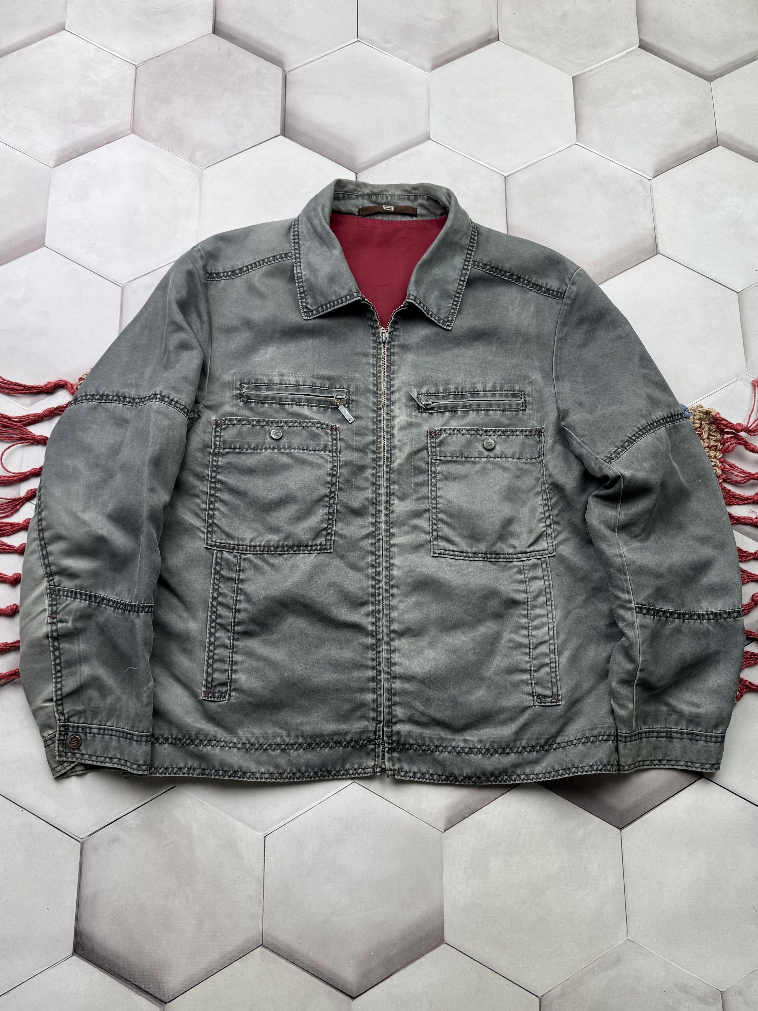 Japanese Brand Vintage Faded Garment Dyed Jacket Red Lining Size US XL / EU 56 / 4 - 1 Thumbnail