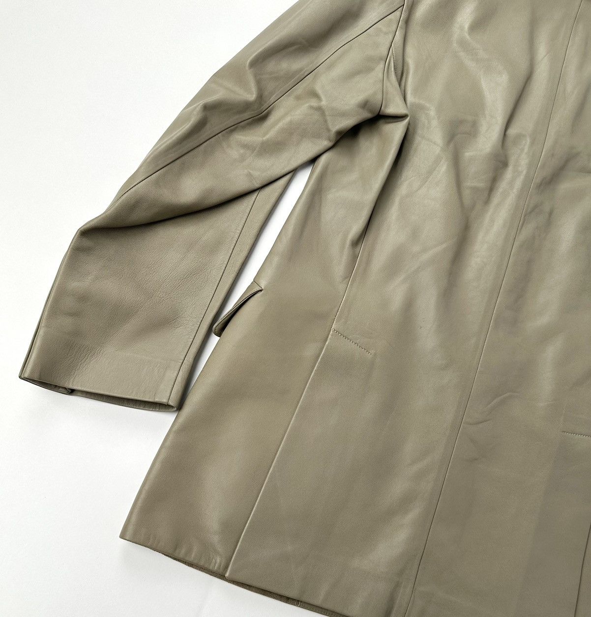 Hermes Hermes Lambskin Leather Classic Pockets Blazer Size 46S - 11 Thumbnail