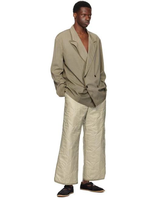 Dries Van Noten o1s22i1n1124 Sweatpants & Joggers in Beige Size US 34 / EU 50 - 4 Thumbnail