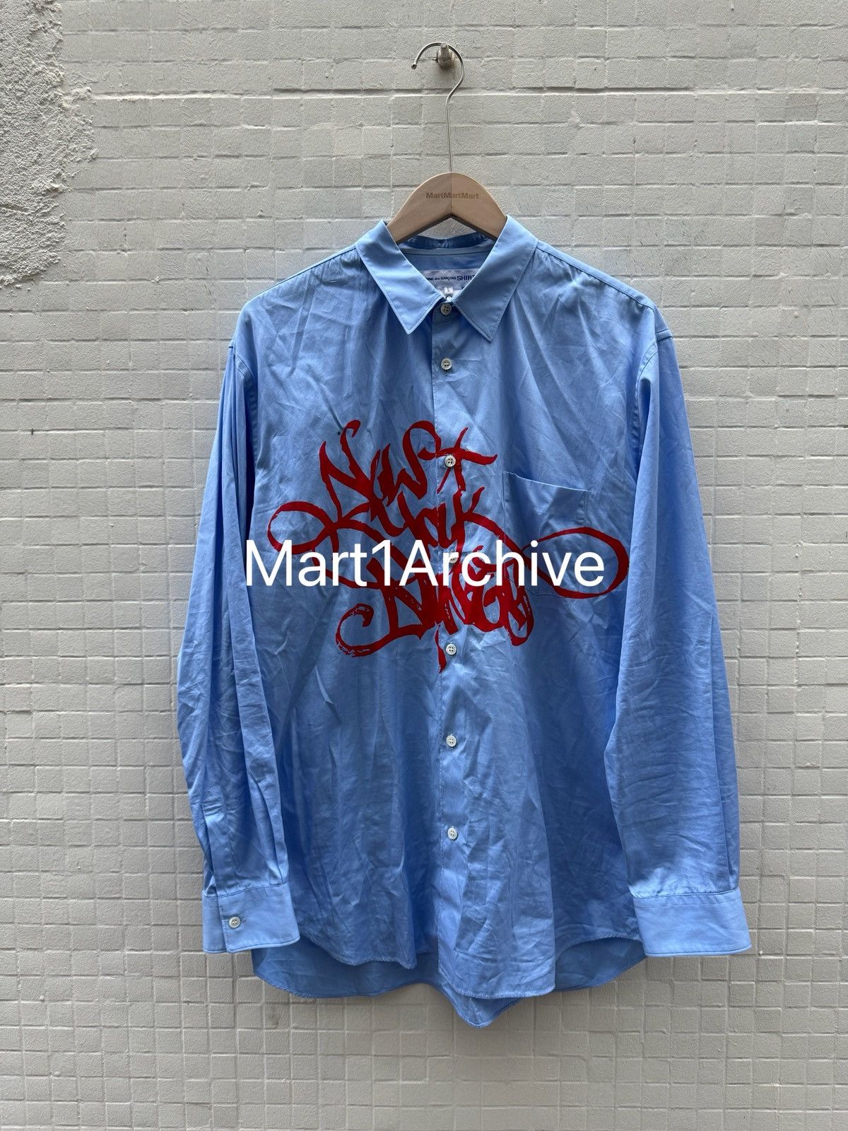 Comme des Garcons Comme des Garçons × A$AP Nast script logo shirt Size US L / EU 52-54 / 3 - 1 Thumbnail
