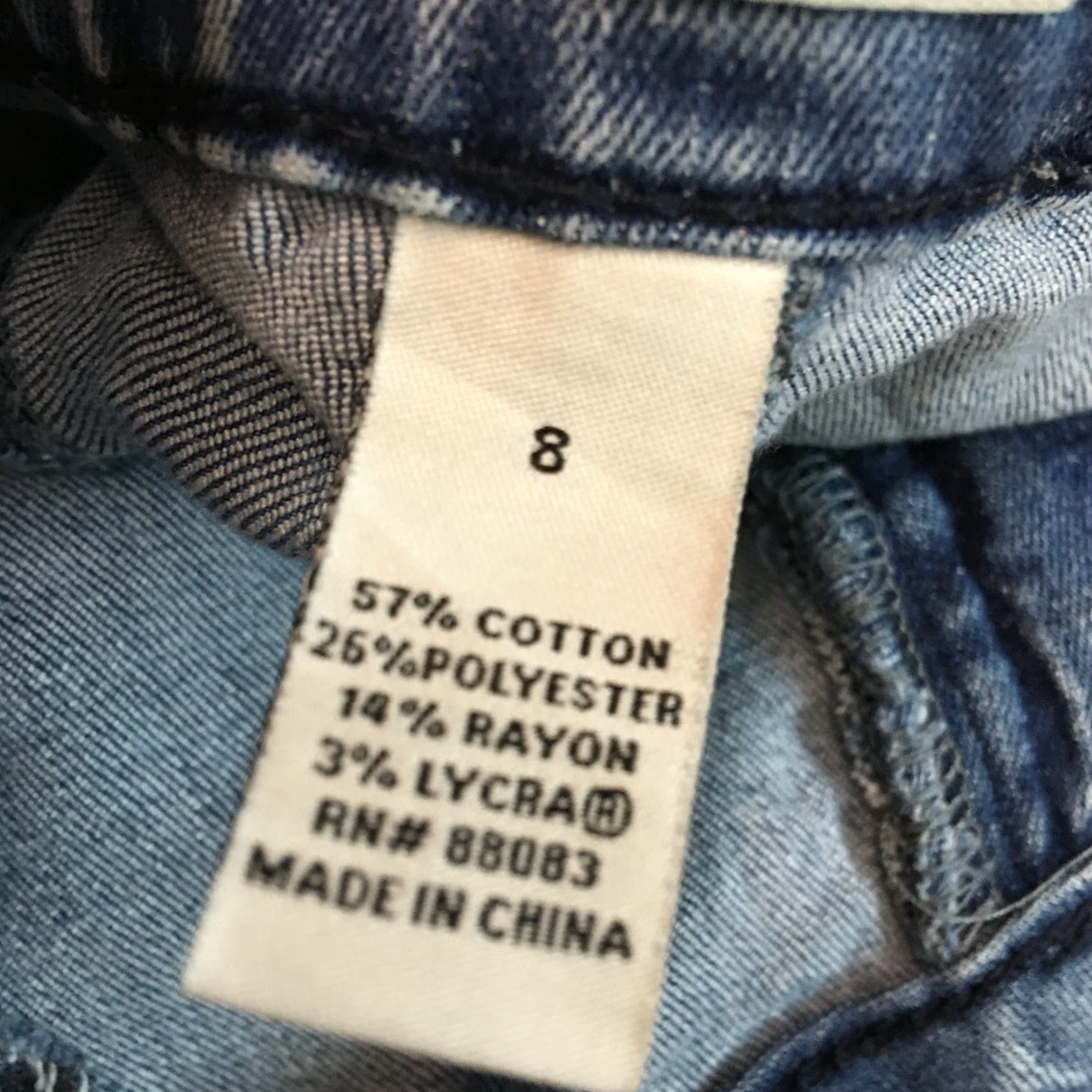 Denime Refuge Womens Casual Flat Front Straight Blue Denim Jeans Size 8 Size 30" / US 8 / IT 44 - 4 Thumbnail