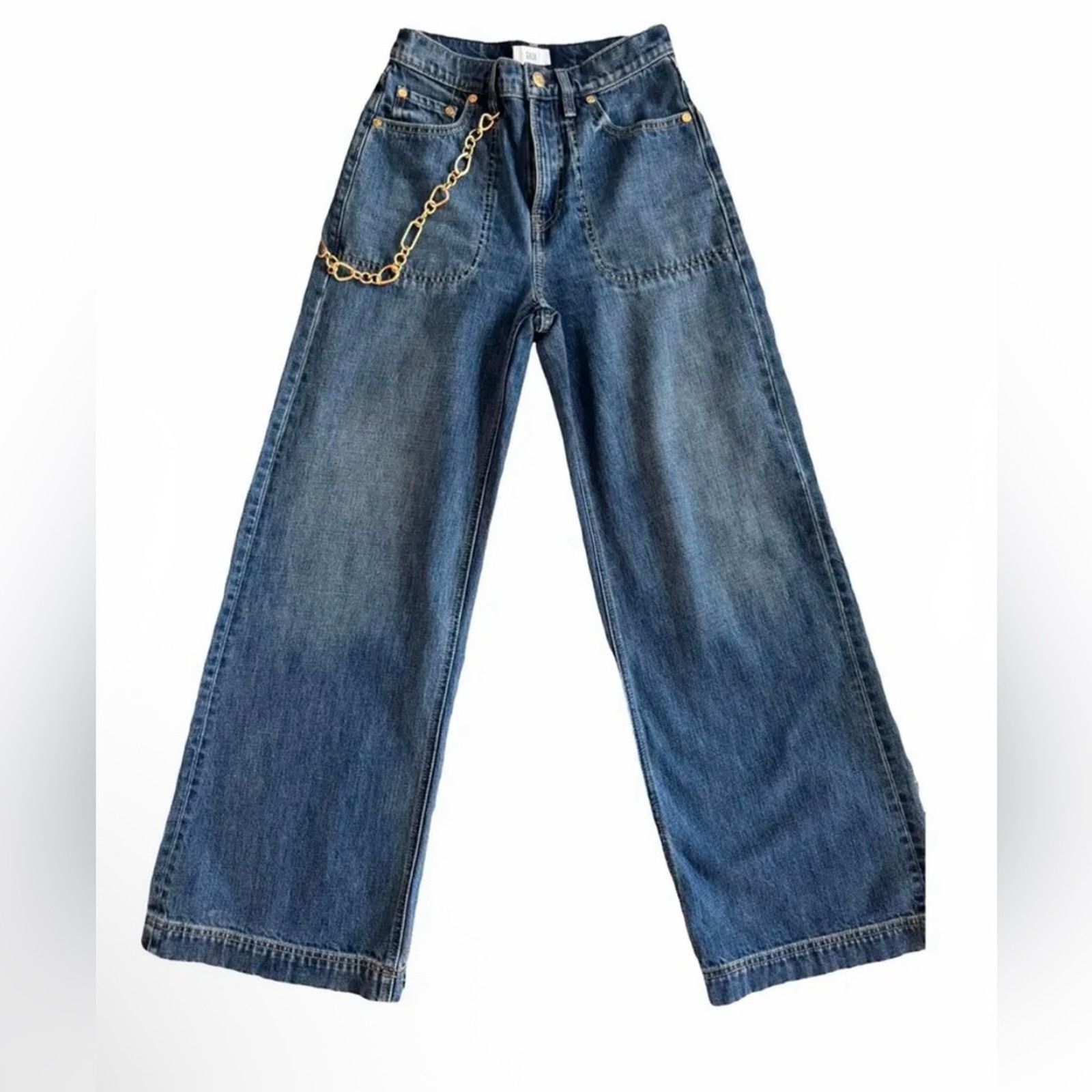 Cult Gaia NWT Cult Gaia Gap Collab High Rise Wide Leg Jeans Size 27 Size 27" / US 4 / IT 40 - 7 Thumbnail