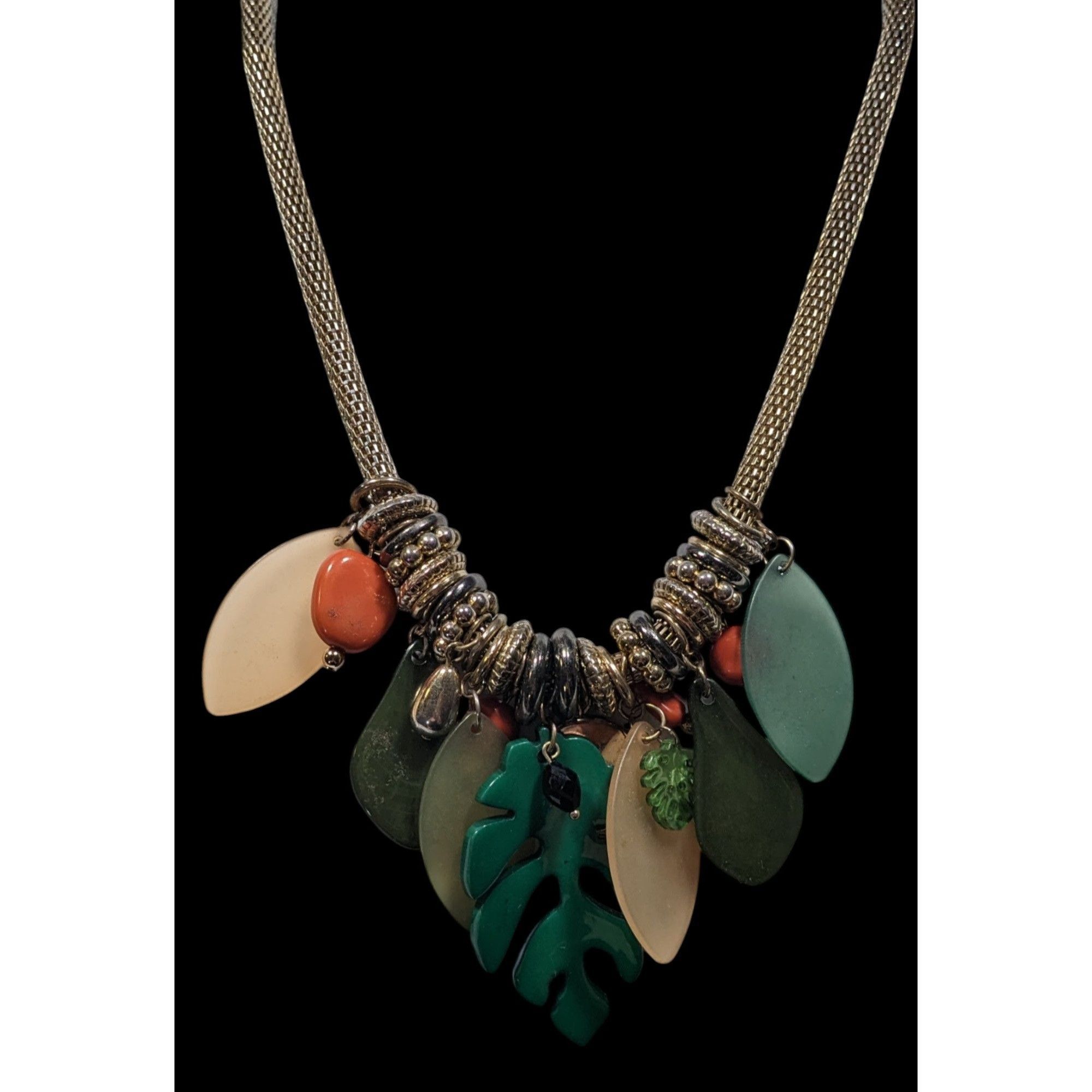 Other Tropical Jungle Chunky Leaf Charm Necklace Size ONE SIZE - 2 Thumbnail