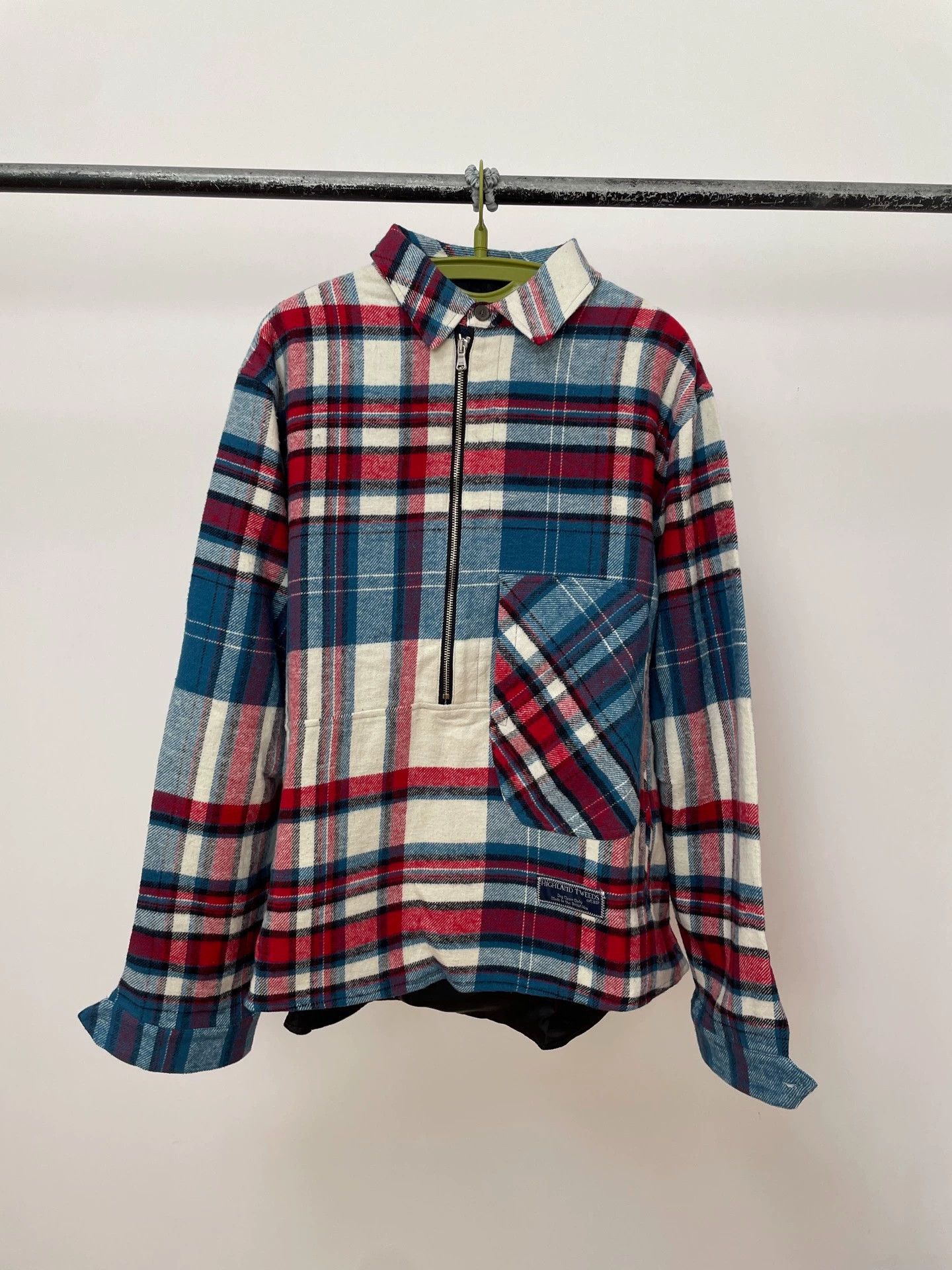 WE11DONE We11Done Blue White Red Check Half-Zip Jacket 46 Size US S / EU 44-46 / 1 - 1 Thumbnail