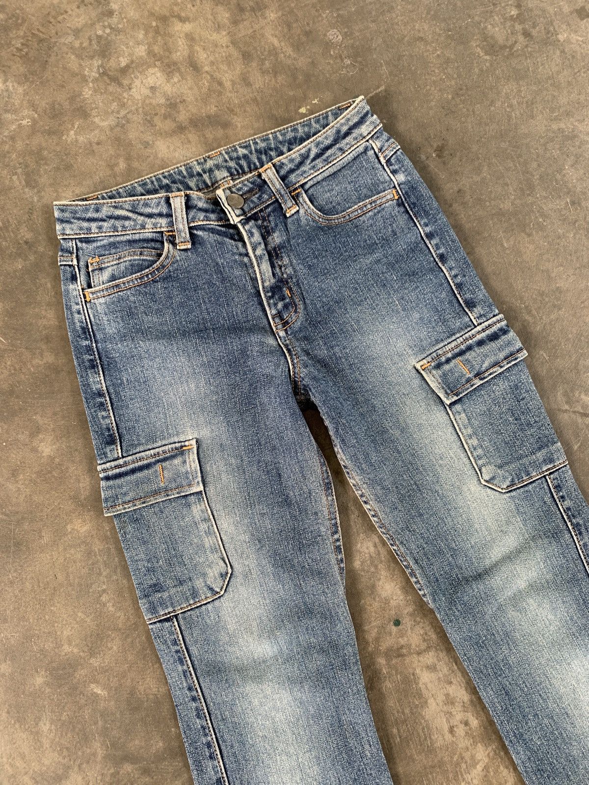 Japanese Brand 2000s y2k flare cargo jeans Size 26" / US 2 / IT 38 - 5 Thumbnail