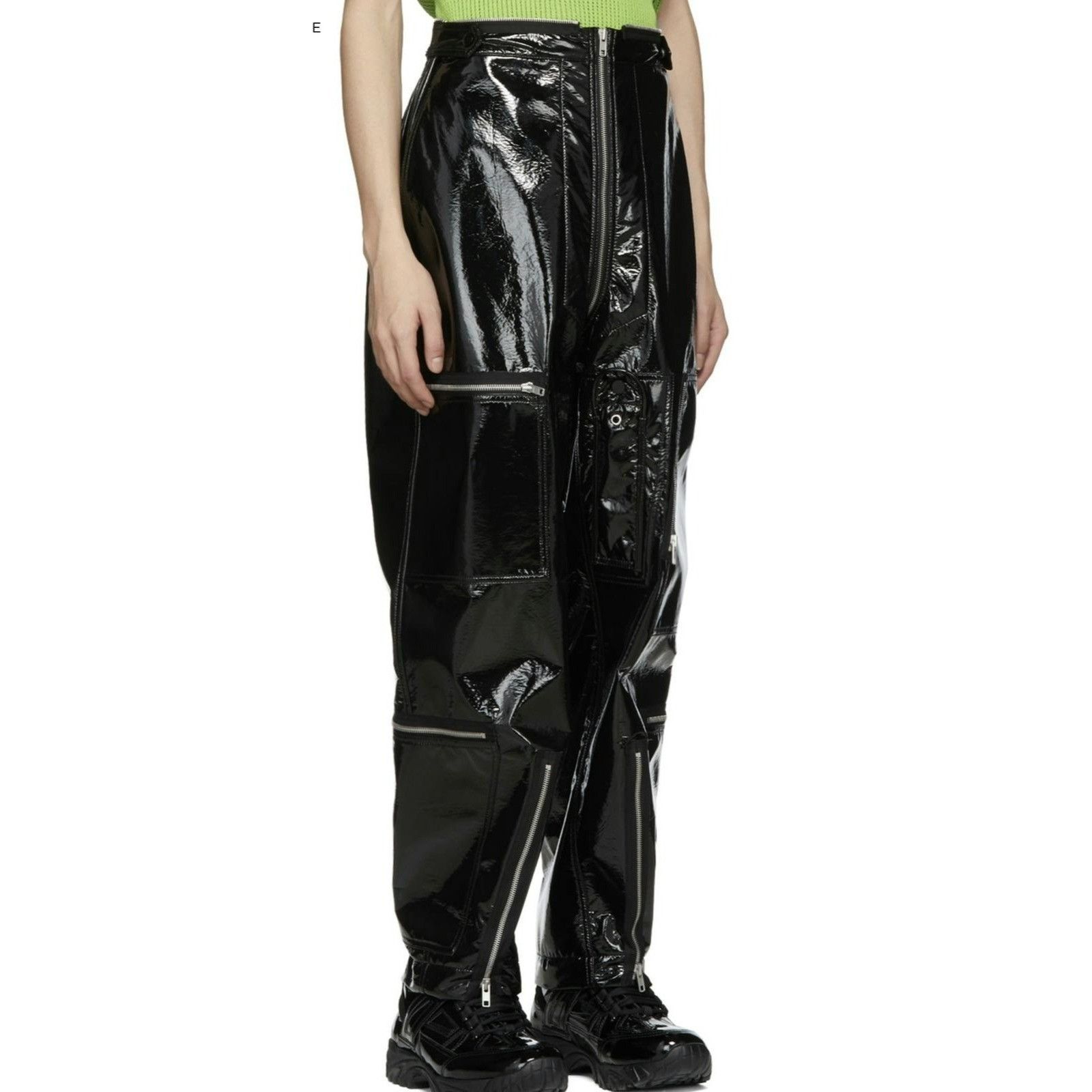 Maison Margiela Maison Margiela Shiny Patent Leather Coated Zip Trouser Size US 32 / EU 48 - 4 Thumbnail