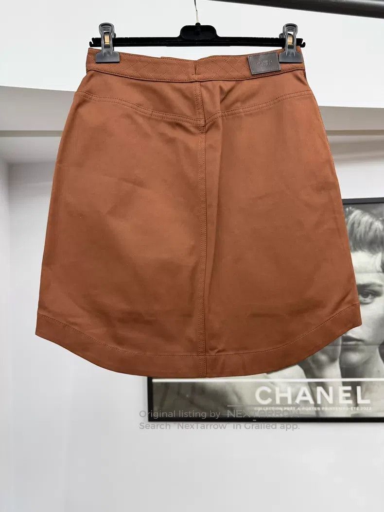 Hermes Hermes 25 Spring/Summer Orange Diamond Patterned Skirt Size 25" / US 0 / IT 36 - 2 Thumbnail