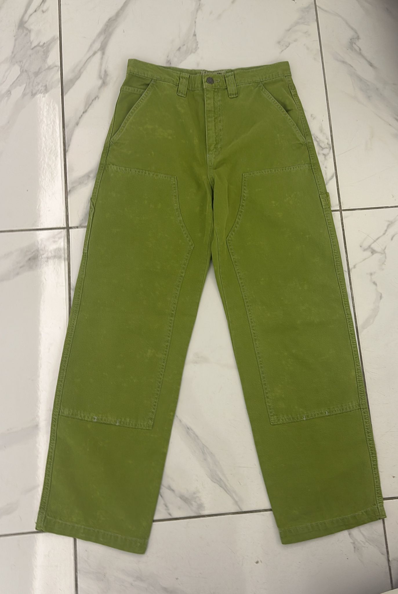 Stussy Stussy Stone Washed Canvas Work Pant, Lime Size US 28 / EU 44 - 3 Thumbnail