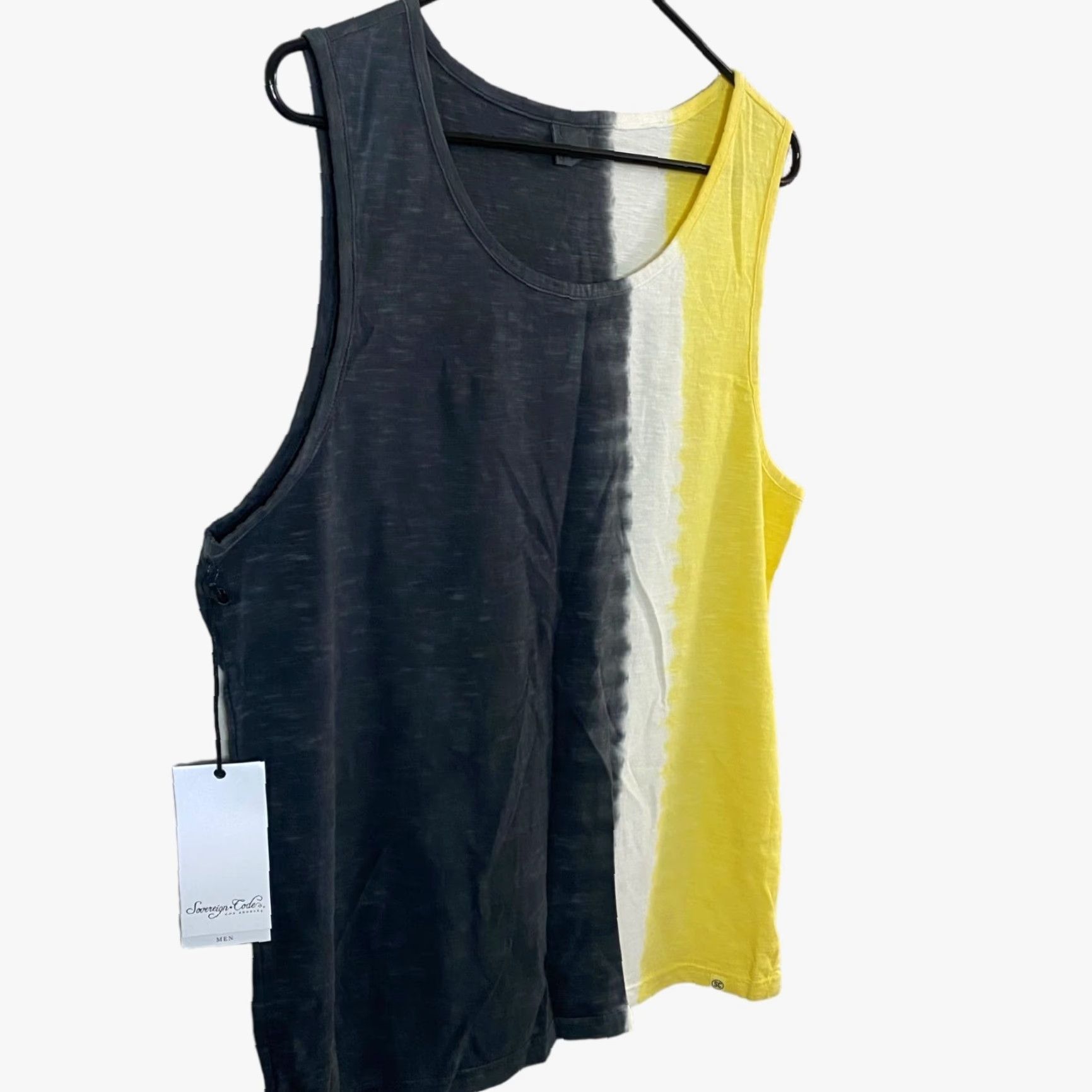Sovereign Code Sovereign Code Tank Top Athletic Fit Gray White Yellow Tie Dye Men Medium Size US M / EU 48-50 / 2 - 4 Thumbnail