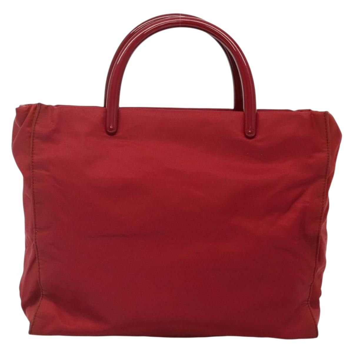 Prada PRADA Tote Bag Nylon Red Silver Size ONE SIZE - 3 Thumbnail