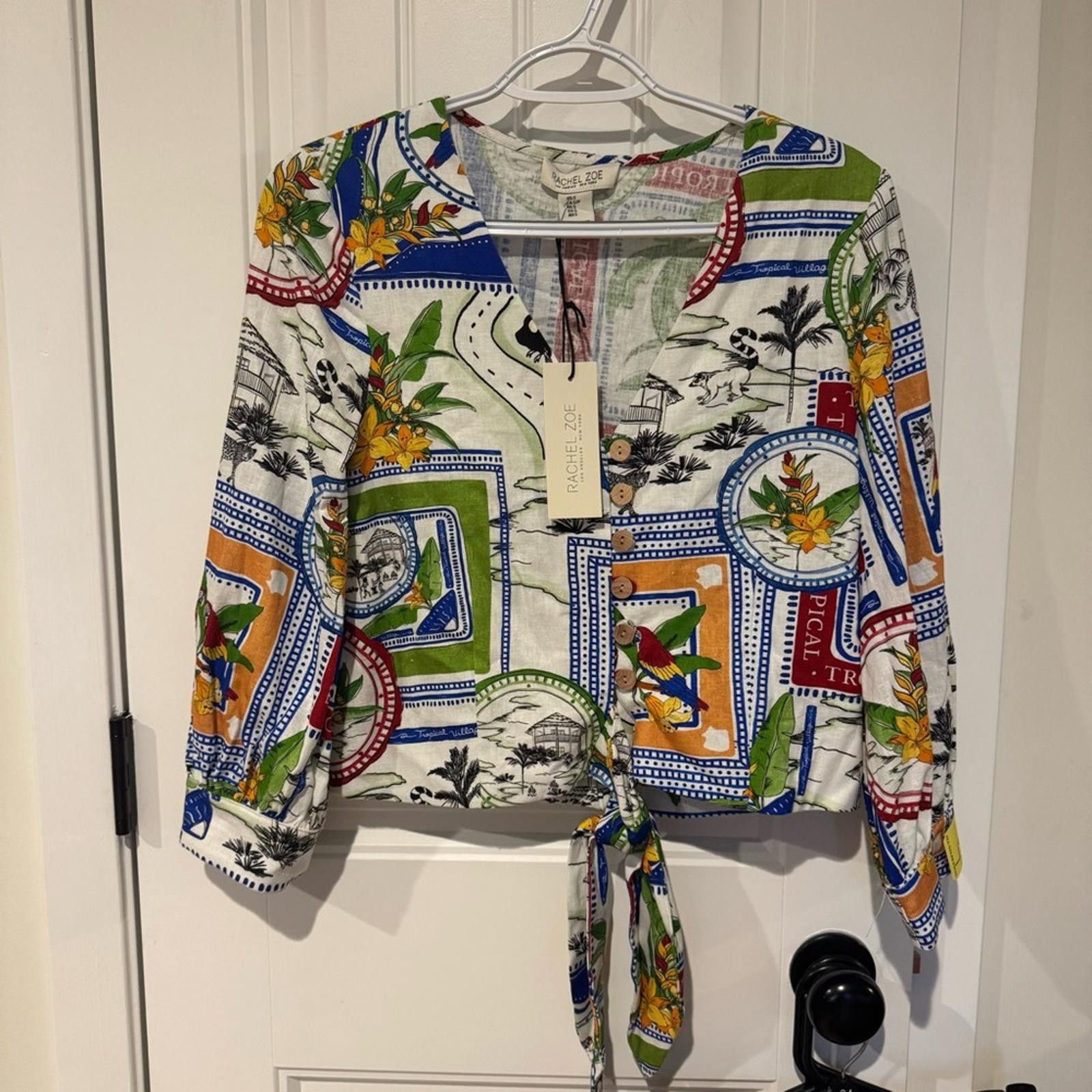 Other Rachel Zoe Tropical Printed Outfit-Pants/Shirt Size S / US 4 / IT 40 - 1 Thumbnail