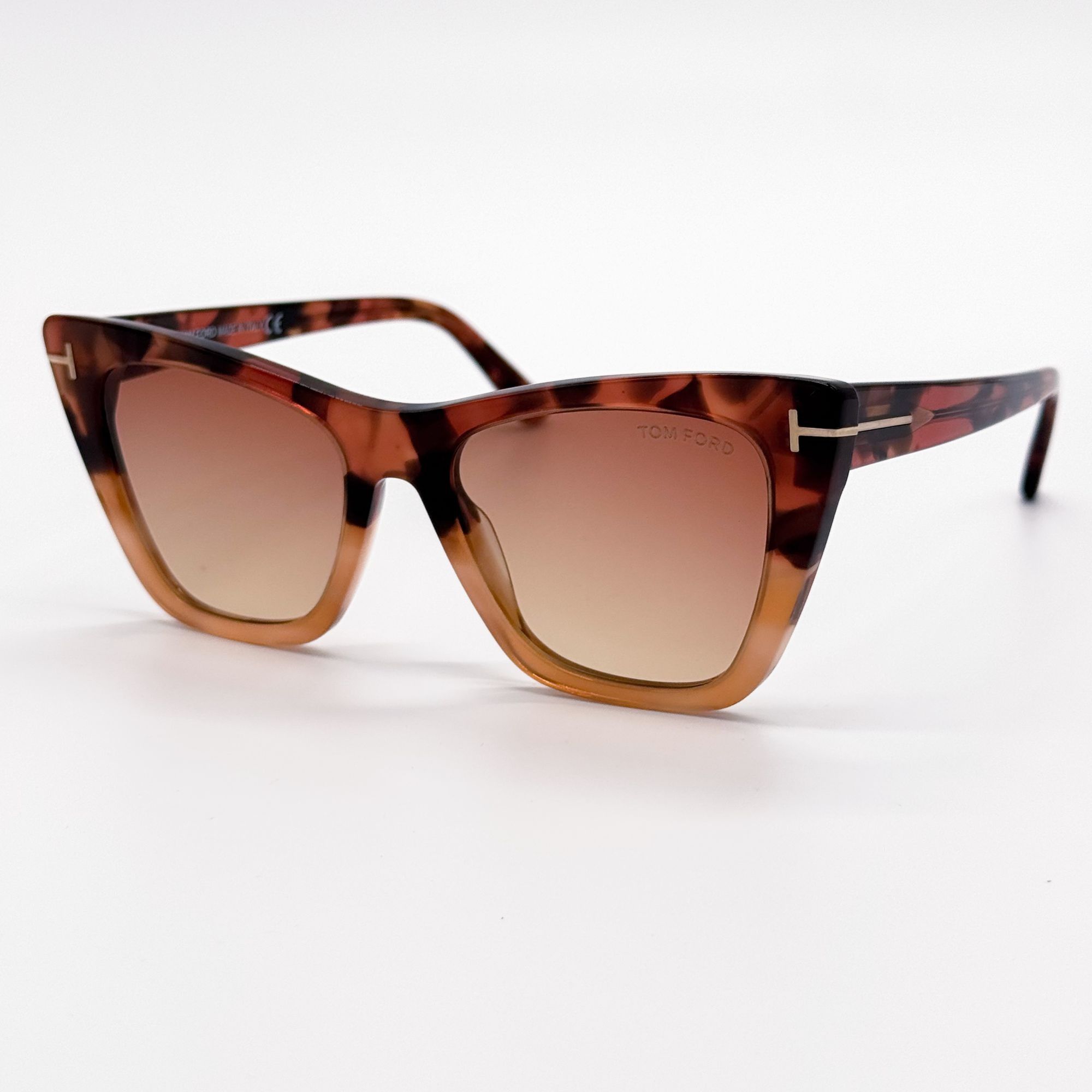 Tom Ford NEW TOM FORD SUNGLASSES POPPY-02 TF846 56T CAT EYE HAVANA WO Size ONE SIZE - 2 Thumbnail