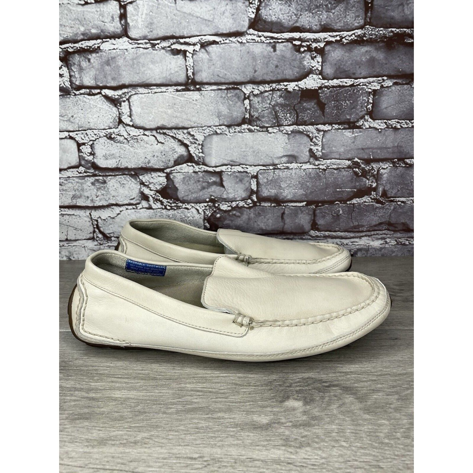 Rockport Rockport Washable Footwear Ivory Cream Leather Driving Shoes Size US 10.5 / EU 43-44 - 17 Thumbnail