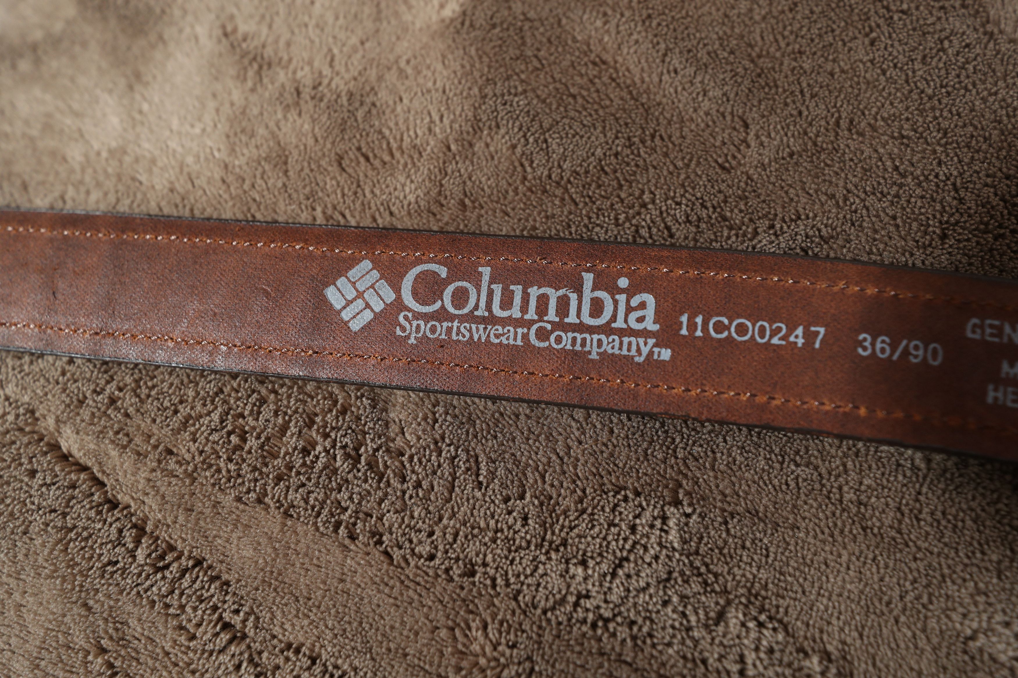Columbia Columbia Vintage Leather Belt w/ Guatemalan Fabric (36/90) Size 36 - 11 Thumbnail