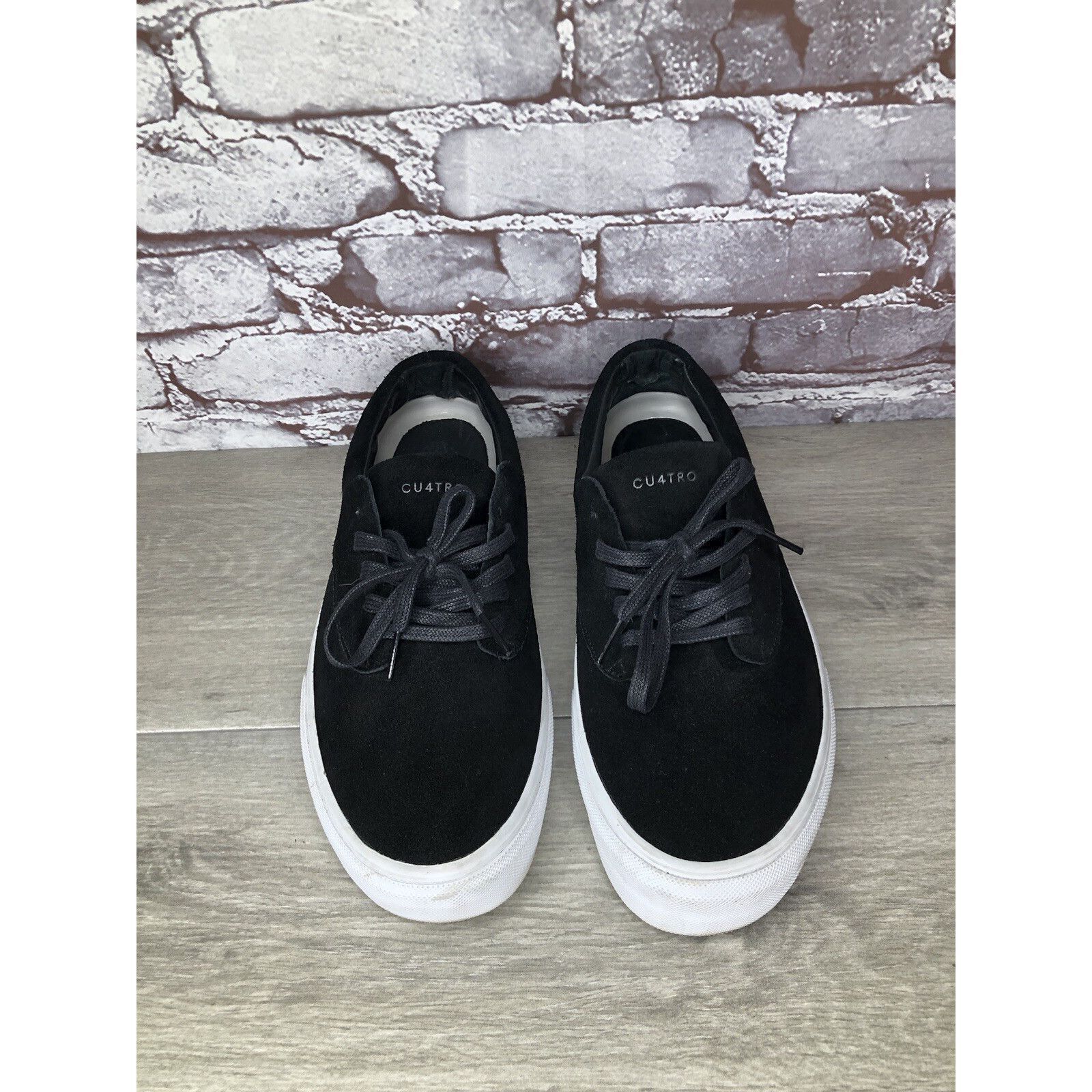 Other CU4TRO Black Suede Leather Lace Up Low Top Sneakers Shoes Wo Size US 10 / IT 40 - 15 Thumbnail